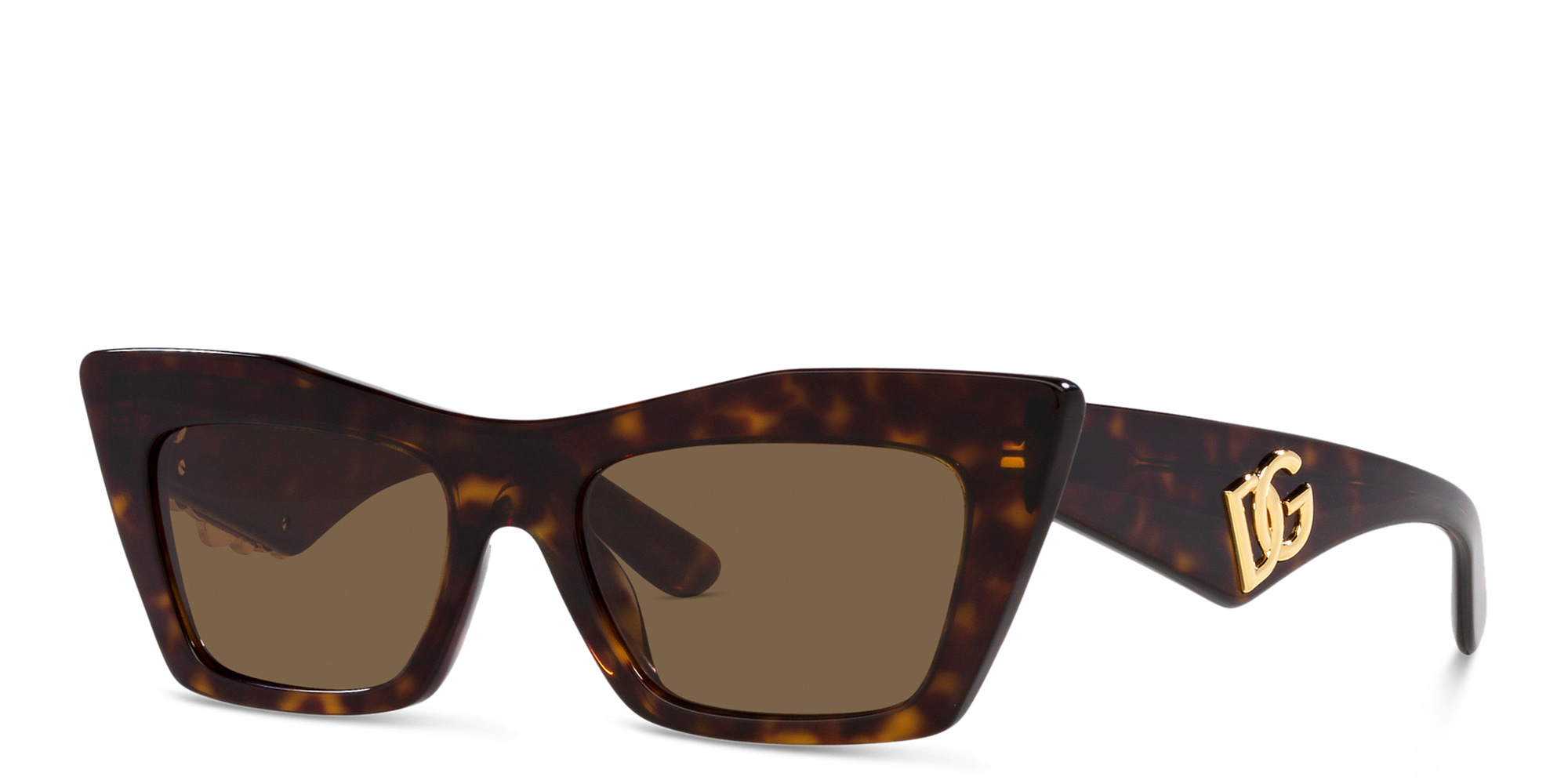 Shop Dolce & Gabbana Cat-Eye Sunglasses in Havana online.