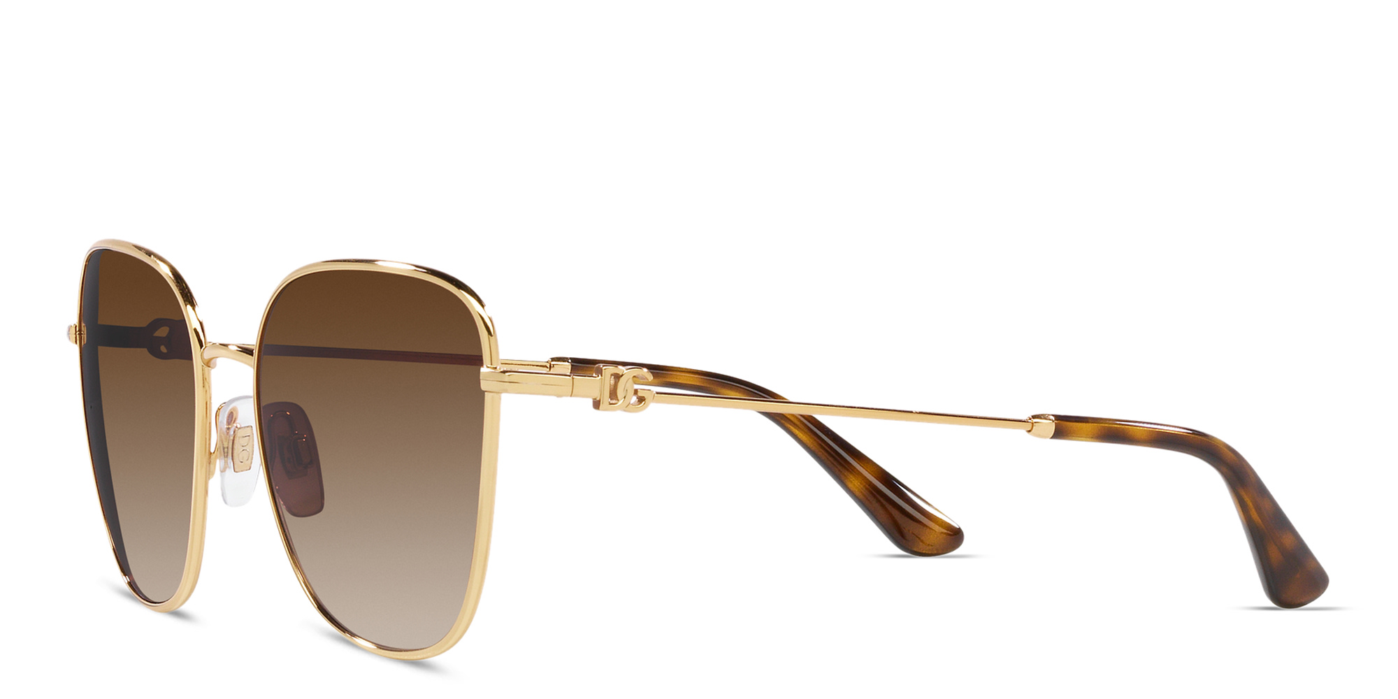 Dolce & Gabbana DG Logo Butterfly Sunglasses in Gold – Product Photo 1