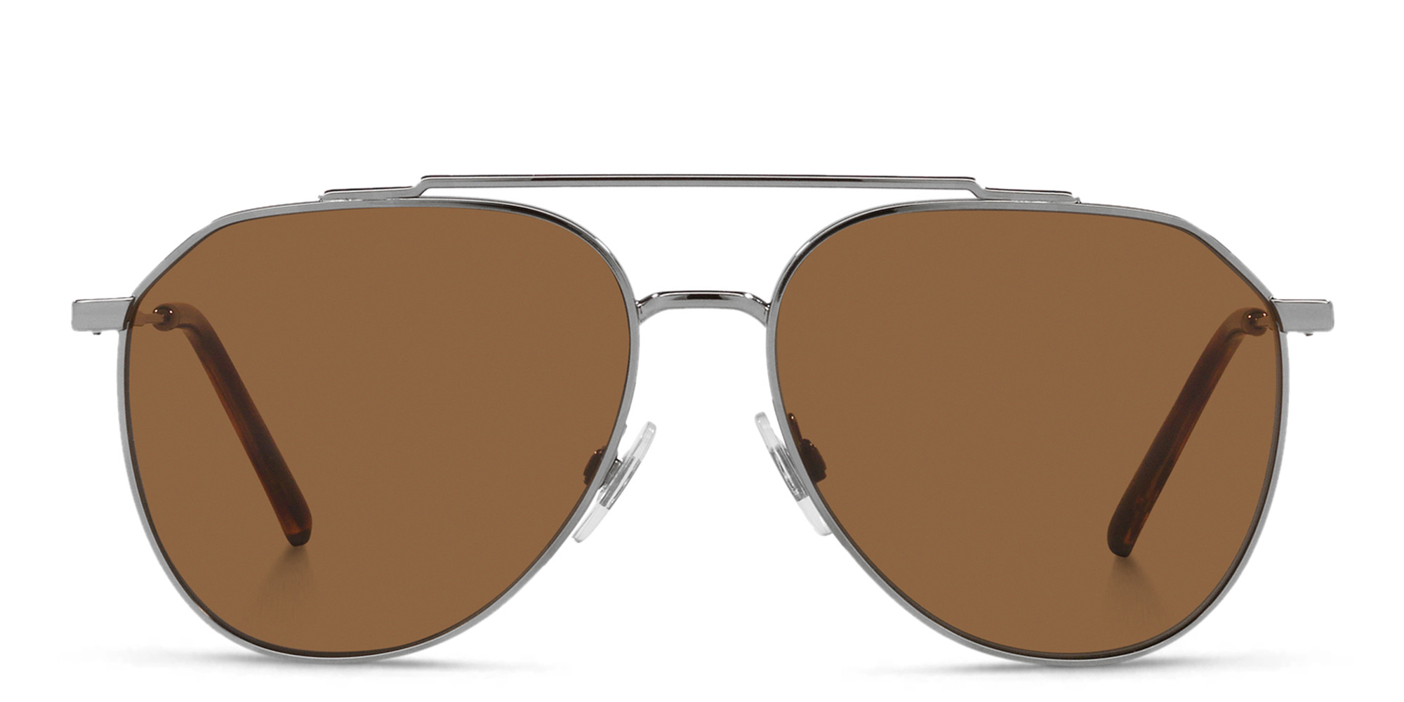 Shop Dolce & Gabbana Pilot Sunglasses in Gunmetal online.
