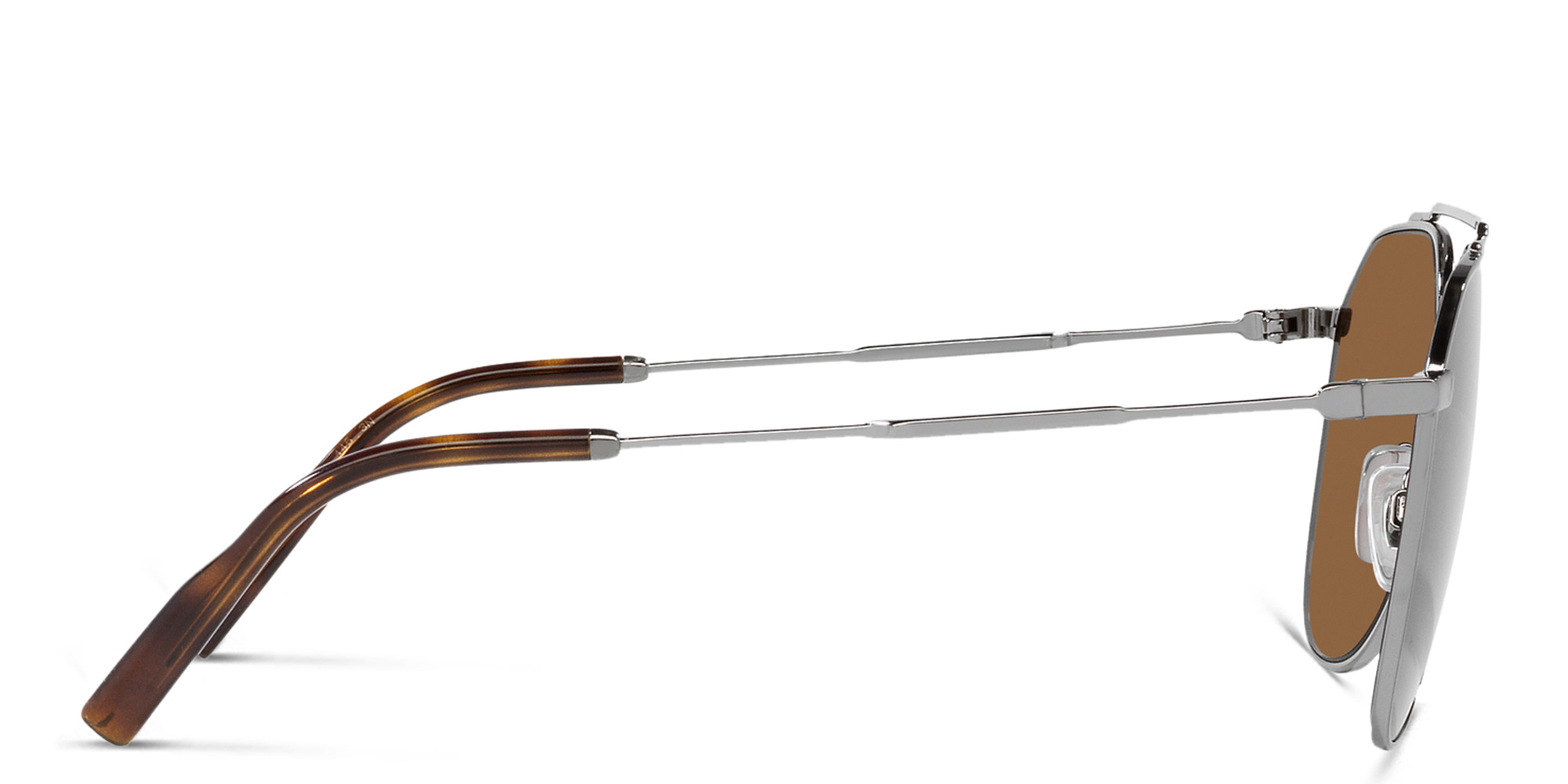 Shop Dolce & Gabbana Pilot Sunglasses in Gunmetal online.