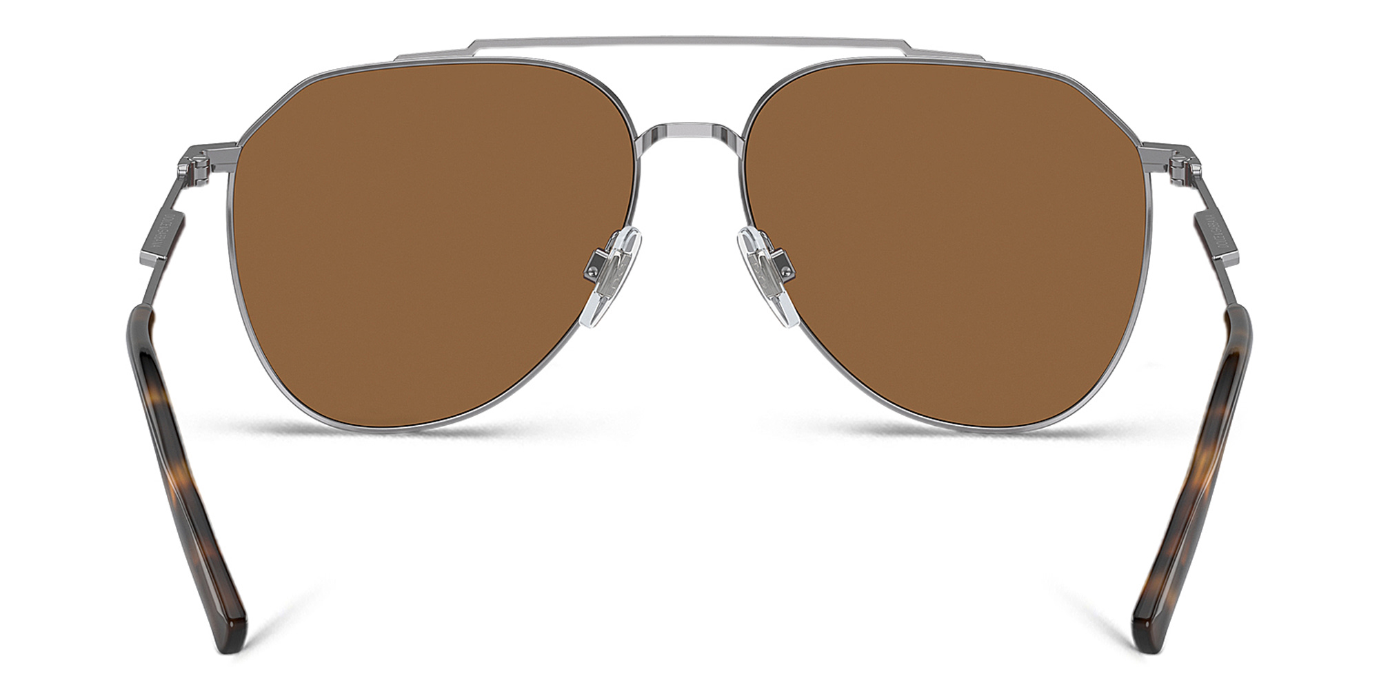 Shop Dolce & Gabbana Pilot Sunglasses in Gunmetal online.