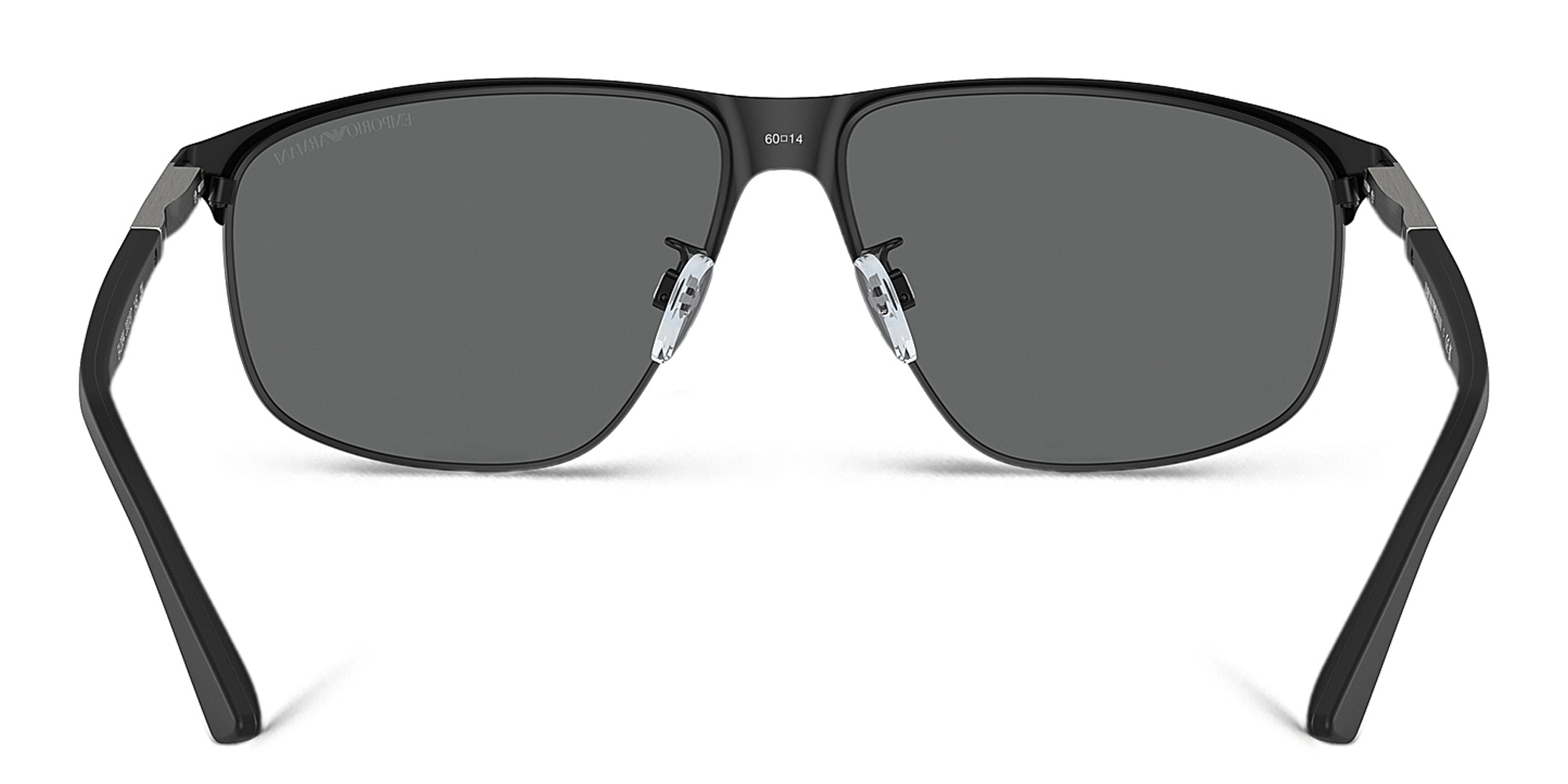 Shop Emporio Armani Logo Pillow Sunglasses in Matte Black online.
