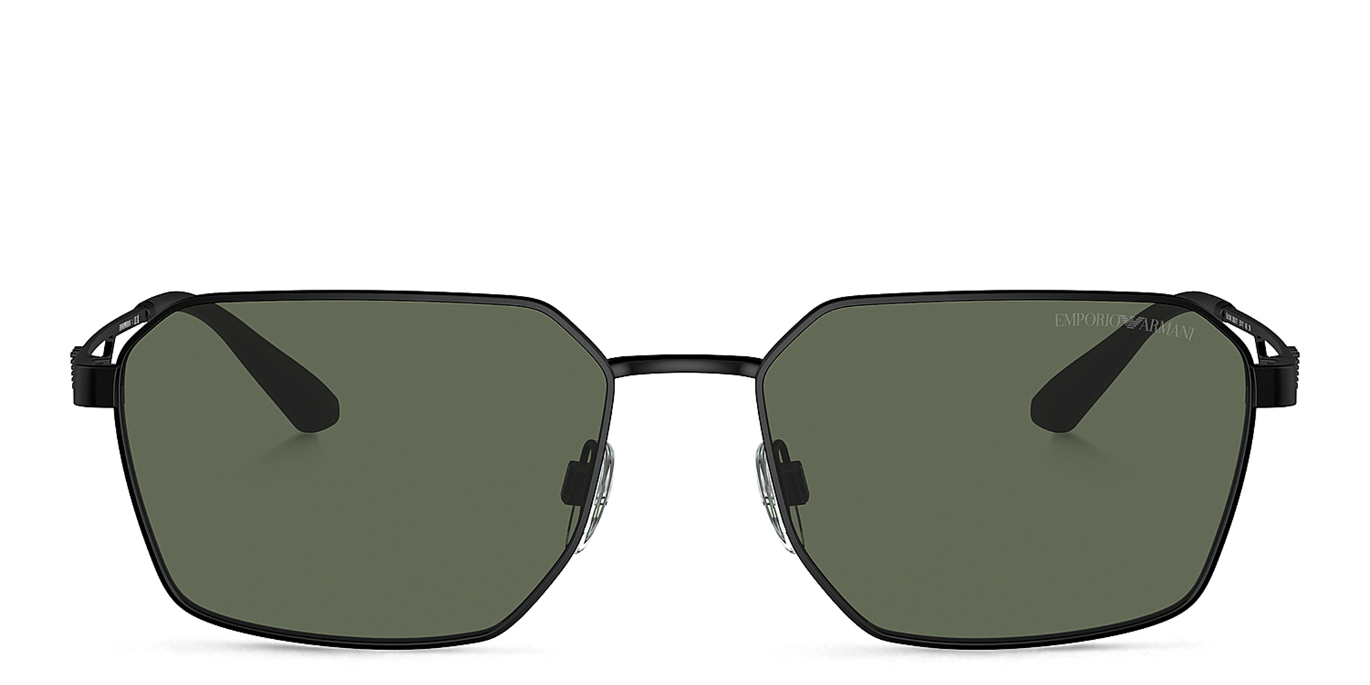 Emporio Armani Logo Irregular Sunglasses in Matte Black – Product Photo 1