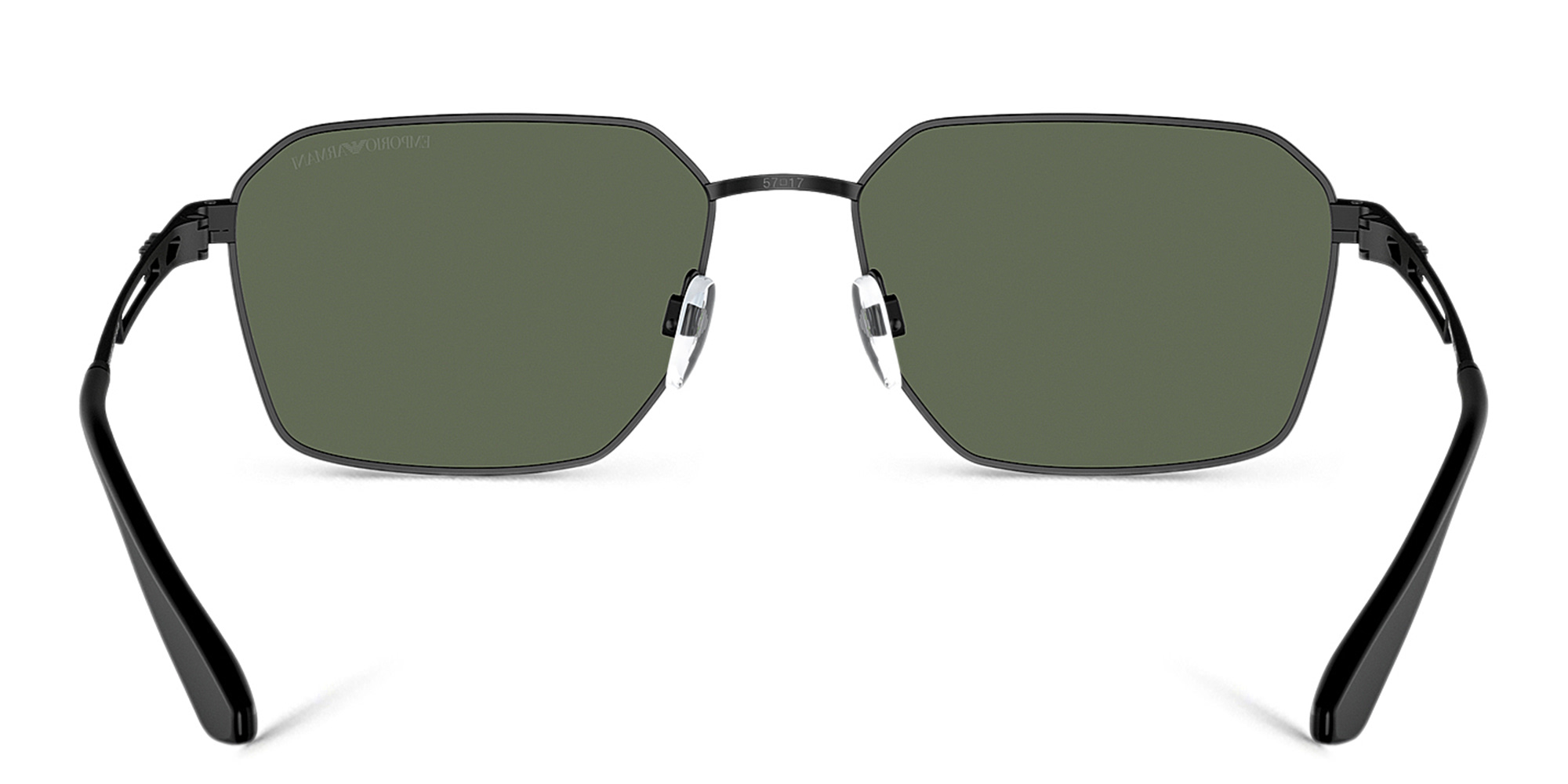 Emporio Armani Logo Irregular Sunglasses in Matte Black – Product Photo 4