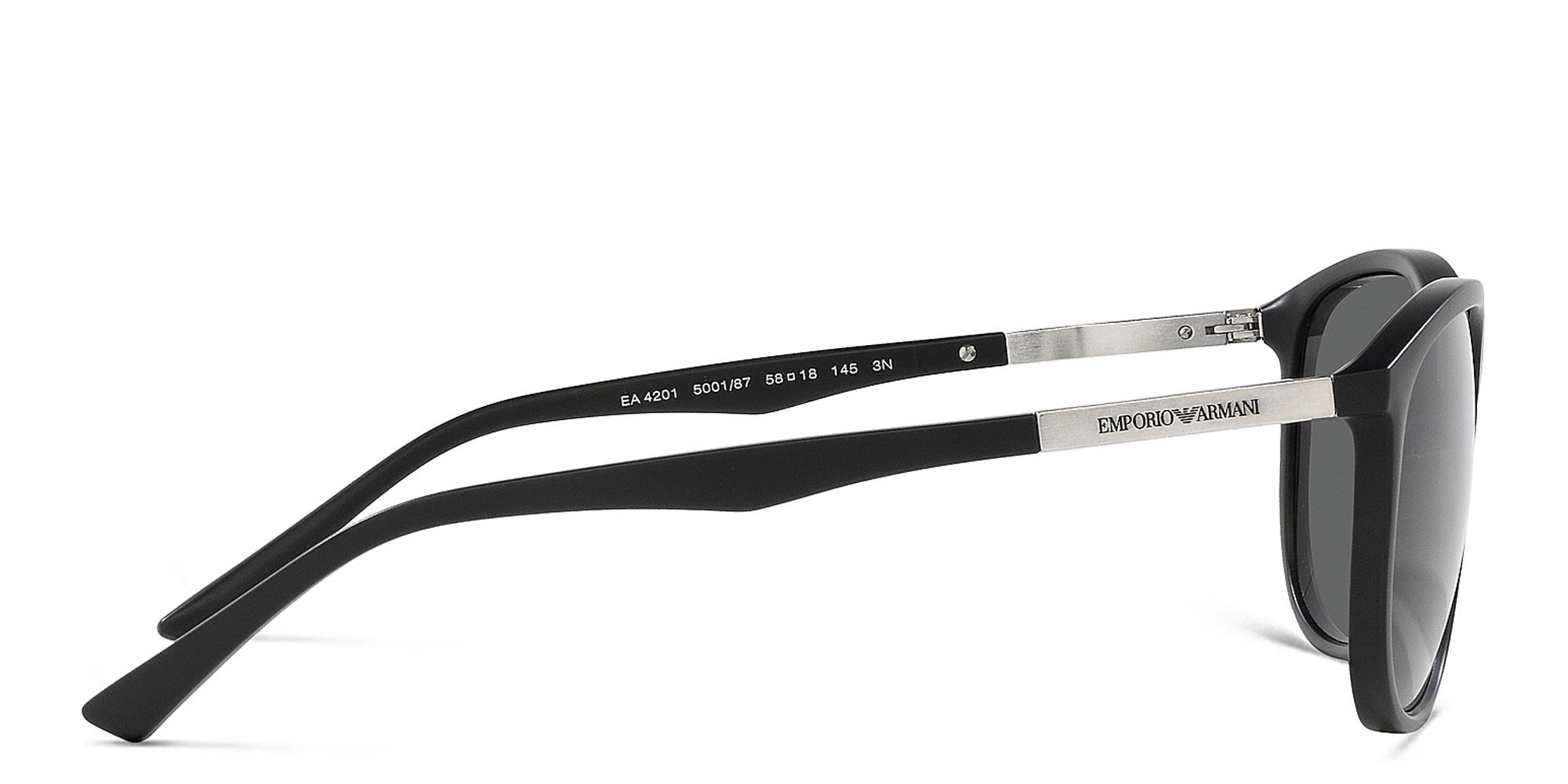 Shop Emporio Armani Logo Pillow Sunglasses in Matte Black online.