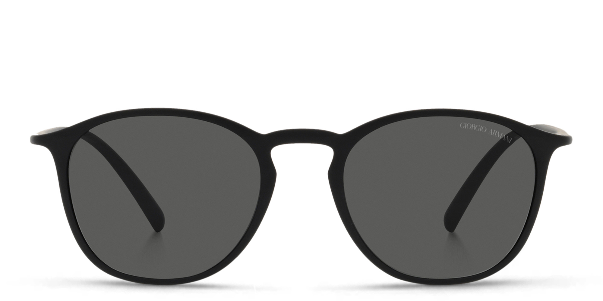 Shop GIORGIO ARMANI Round Sunglasses in Matte Black online.