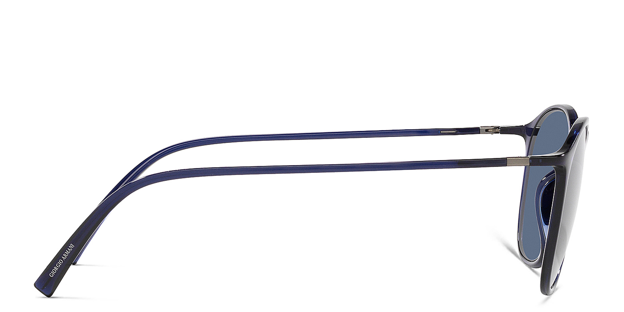نظارات شمسية دائرية من جورجو أرماني بلون أزرق شفاف - صورة المنتج 3