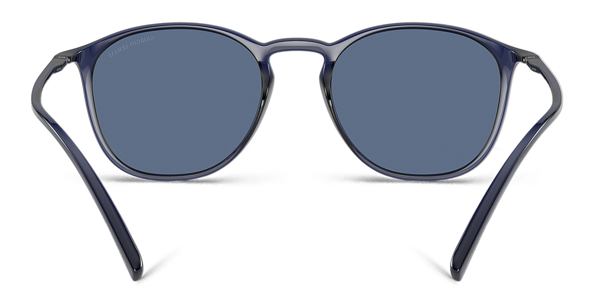 نظارات شمسية دائرية من جورجو أرماني بلون أزرق شفاف - صورة المنتج 4