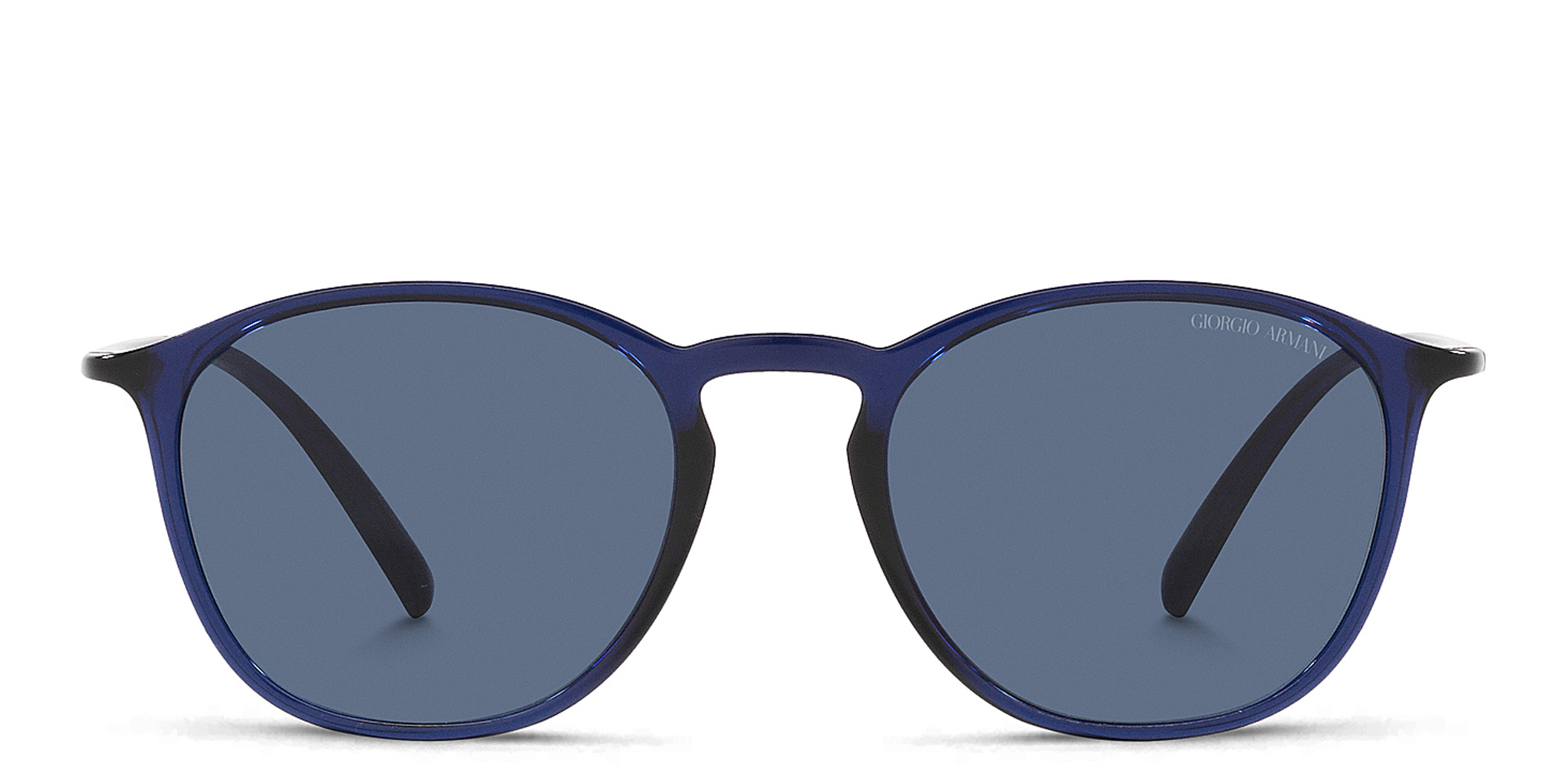 GIORGIO ARMANI Round Sunglasses in Transparent Blue – Product Photo 1