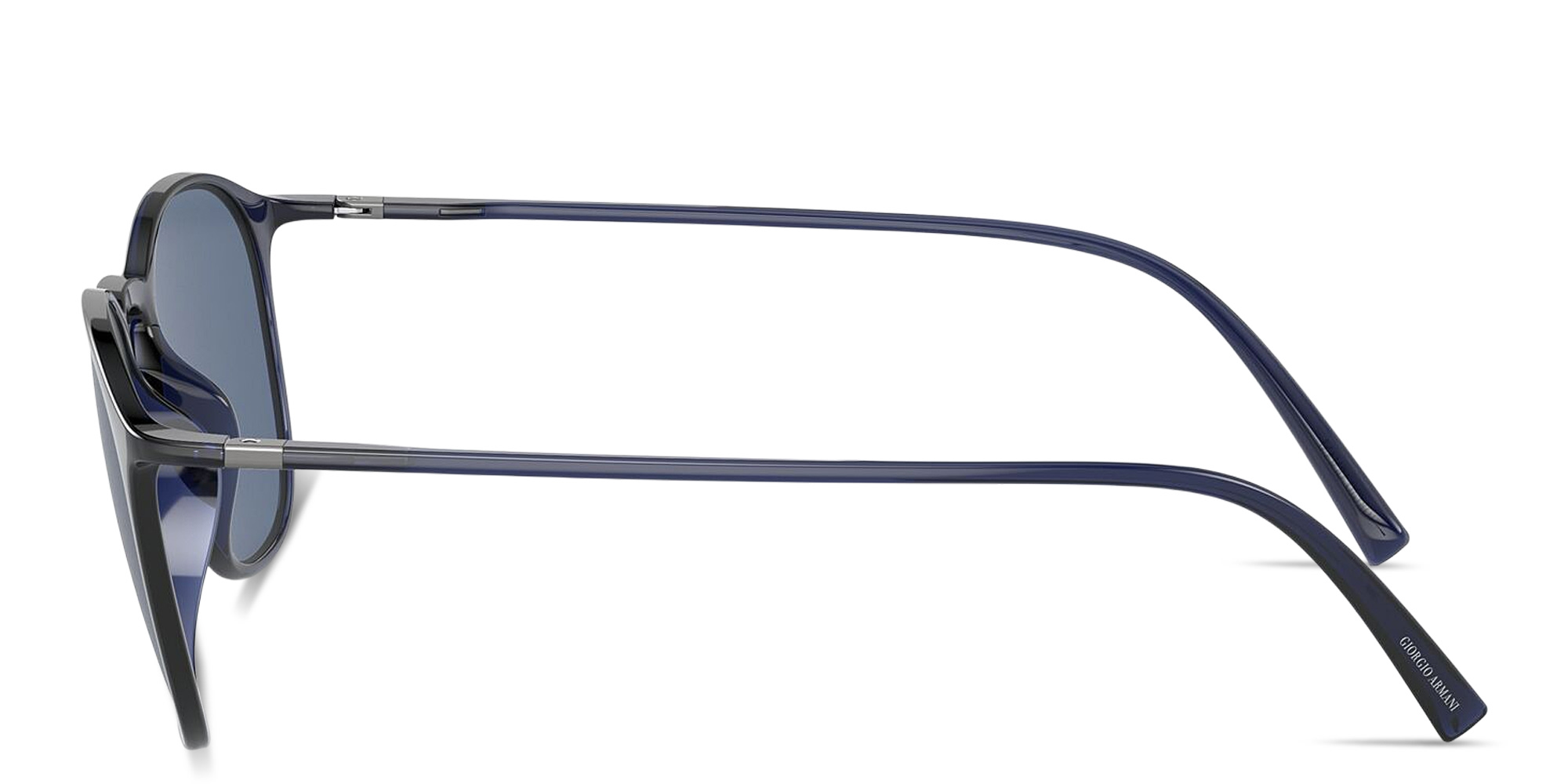 GIORGIO ARMANI Round Sunglasses in Transparent Blue – Product Photo 3