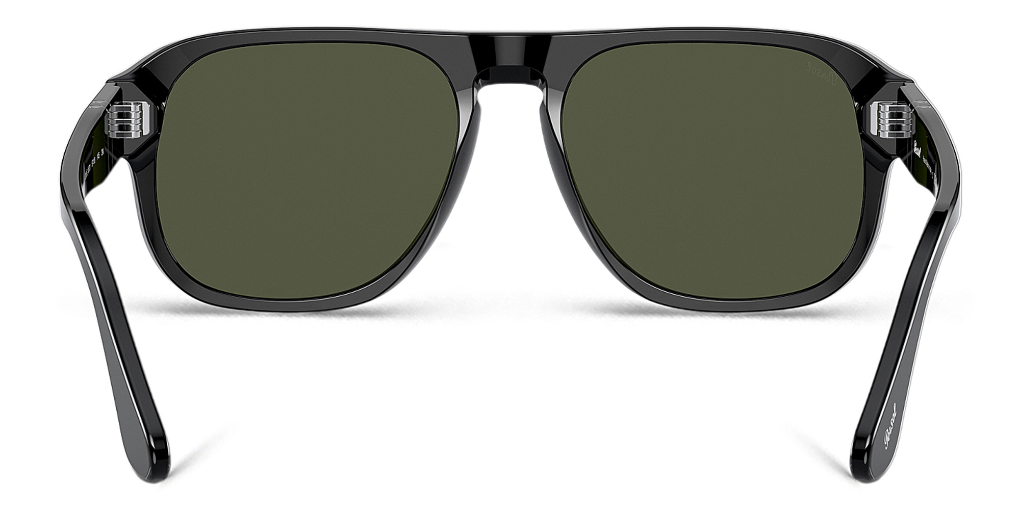Shop PERSOL Unisex Rectangle Sunglasses in Black online.