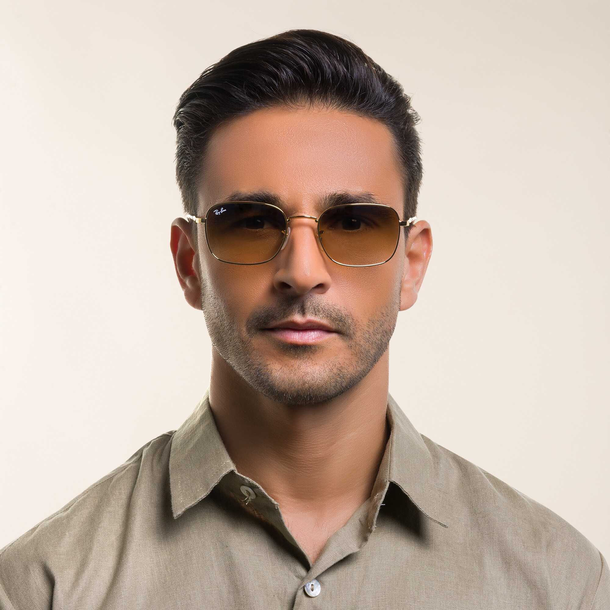 تسوق نظارات شمسية طراز بيلو للجنسين راي بان بلون ذهبي أونلاين.