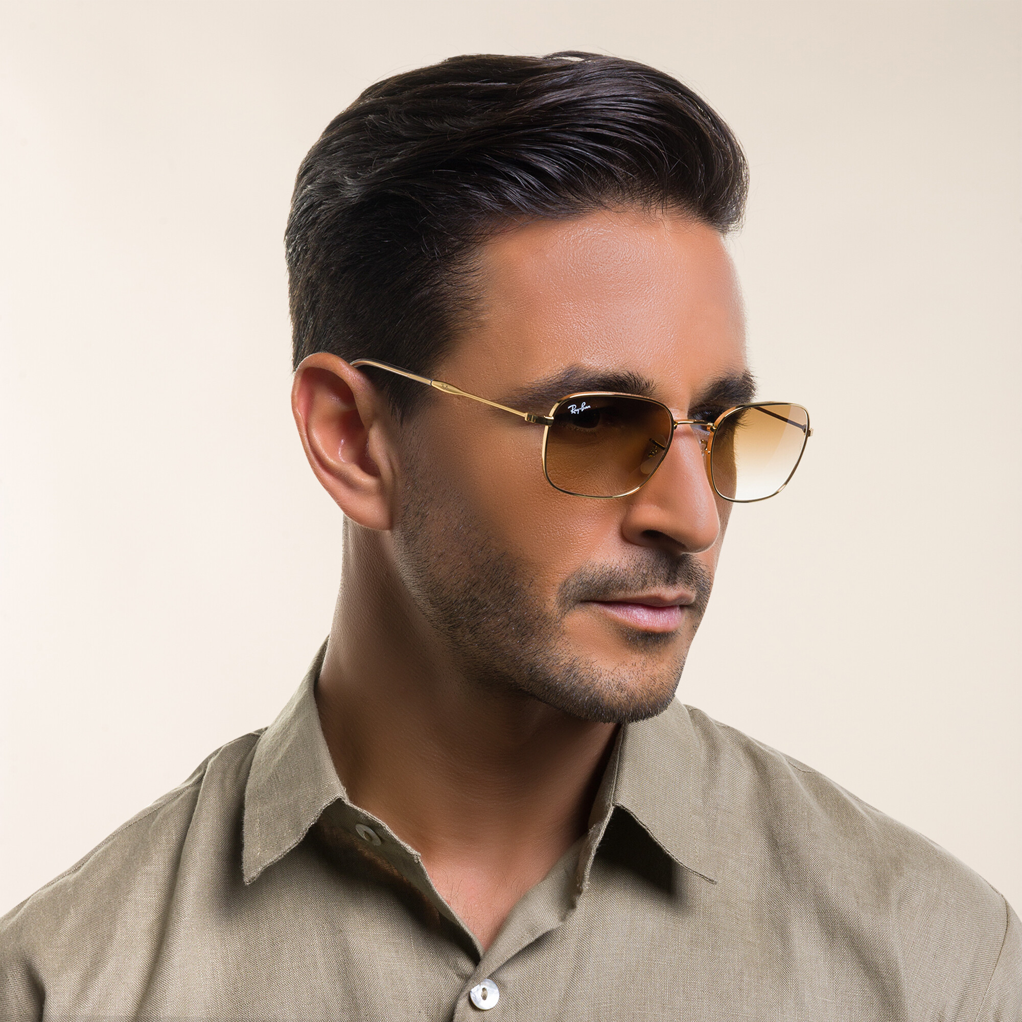 تسوق نظارات شمسية طراز بيلو للجنسين راي بان بلون ذهبي أونلاين.