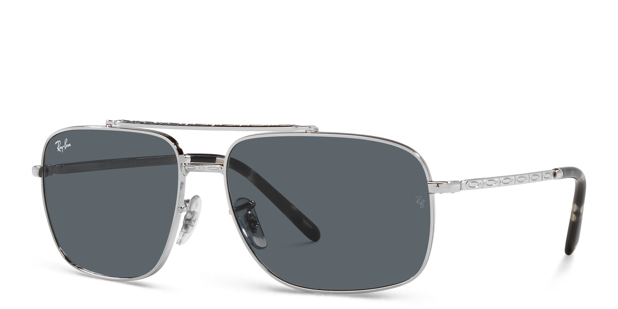 Shop Ray-Ban Unisex Pillow Sunglasses in Silver online.
