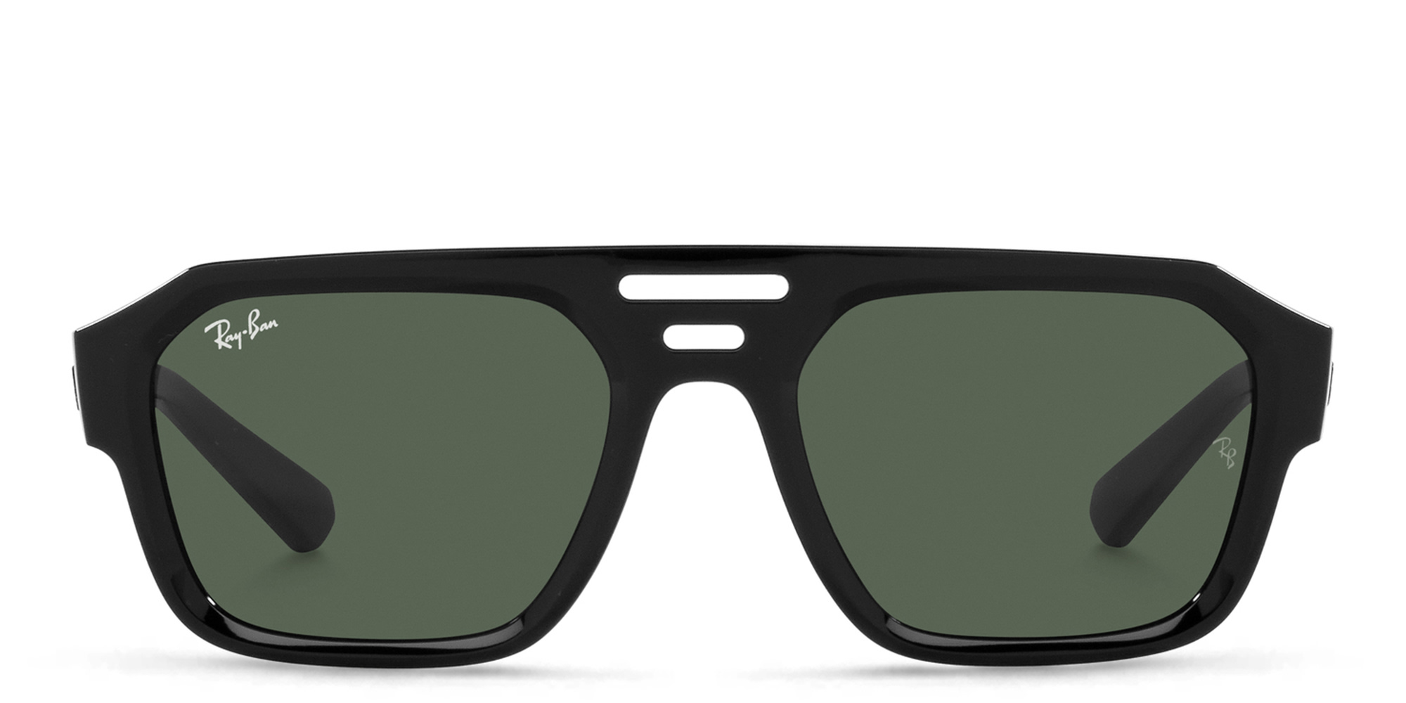 Shop Ray-Ban Corrigan Unisex Irregular Sunglasses in Black online.