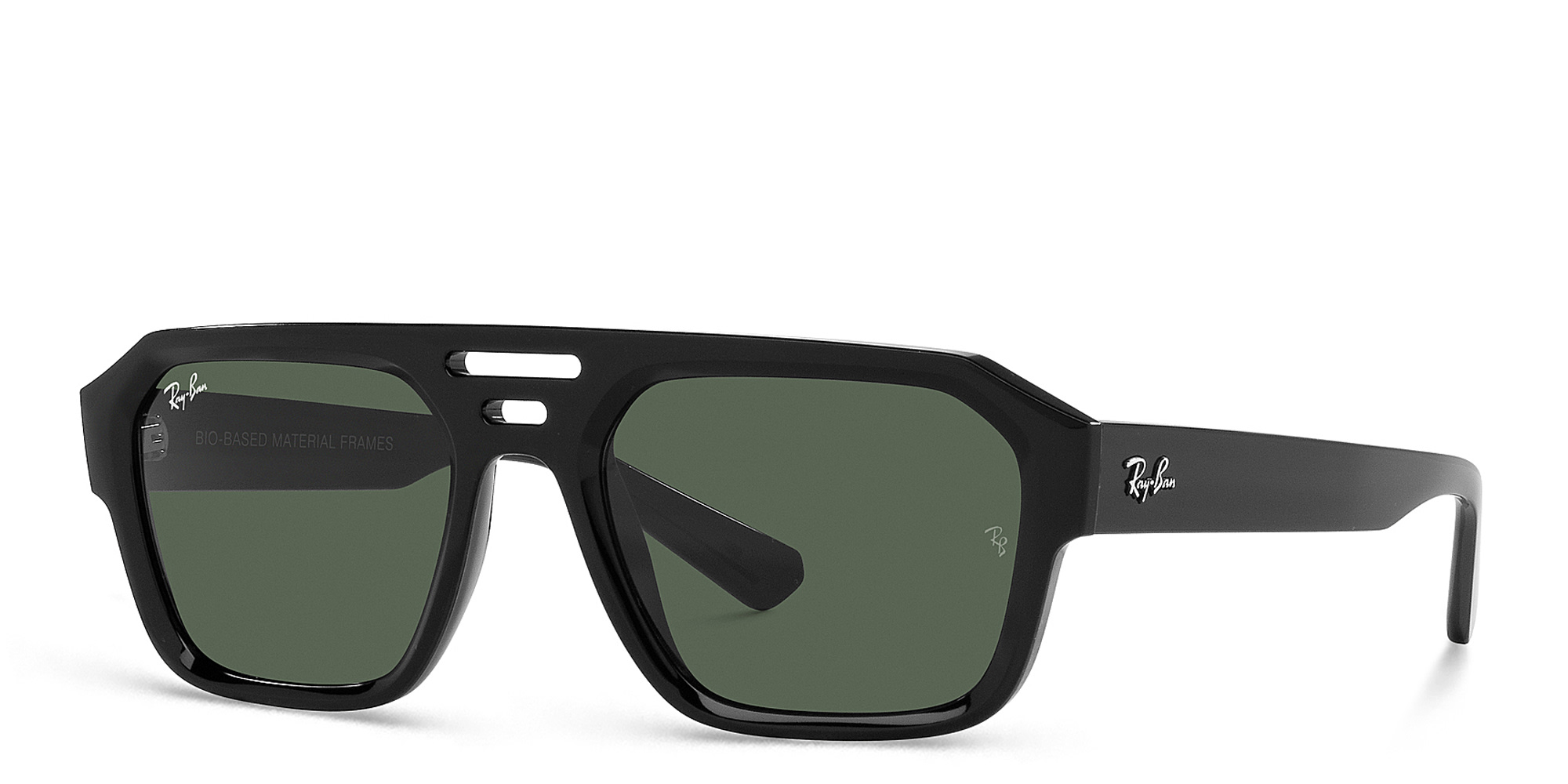 Shop Ray-Ban Corrigan Unisex Irregular Sunglasses in Black online.