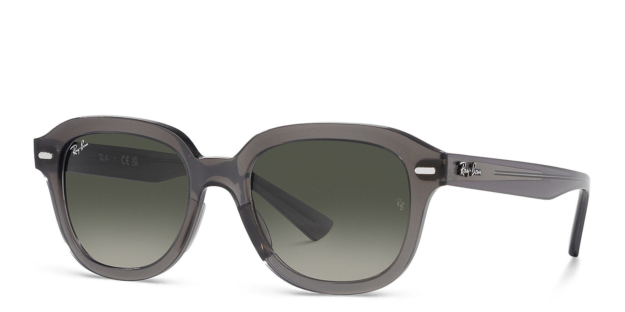 Shop Ray-Ban Erik Unisex Square Sunglasses in Opal Dark Grey online.