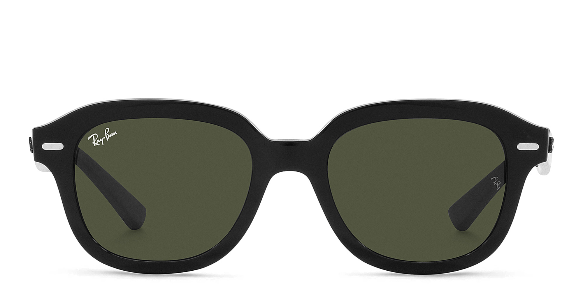 Shop Ray-Ban Erik Unisex Square Sunglasses in Black online.