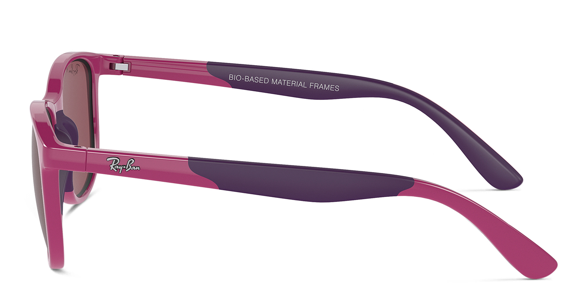 Ray-Ban Junior Logo Kids Square Sunglasses in Purple – Product Photo 3