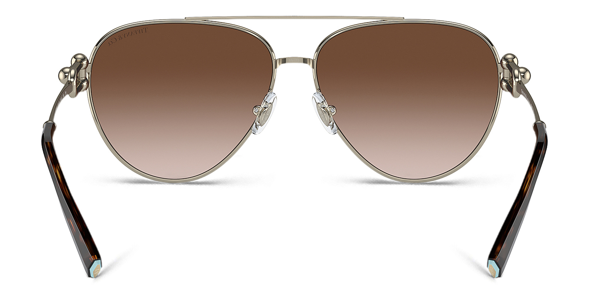 Shop TIFFANY Aviator Sunglasses in Pale Gold online.