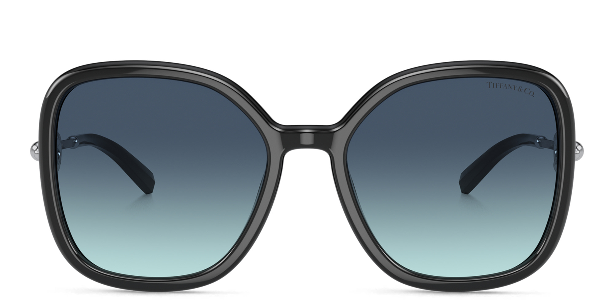 Shop TIFFANY Oversized Square Sunglasses in Black online.