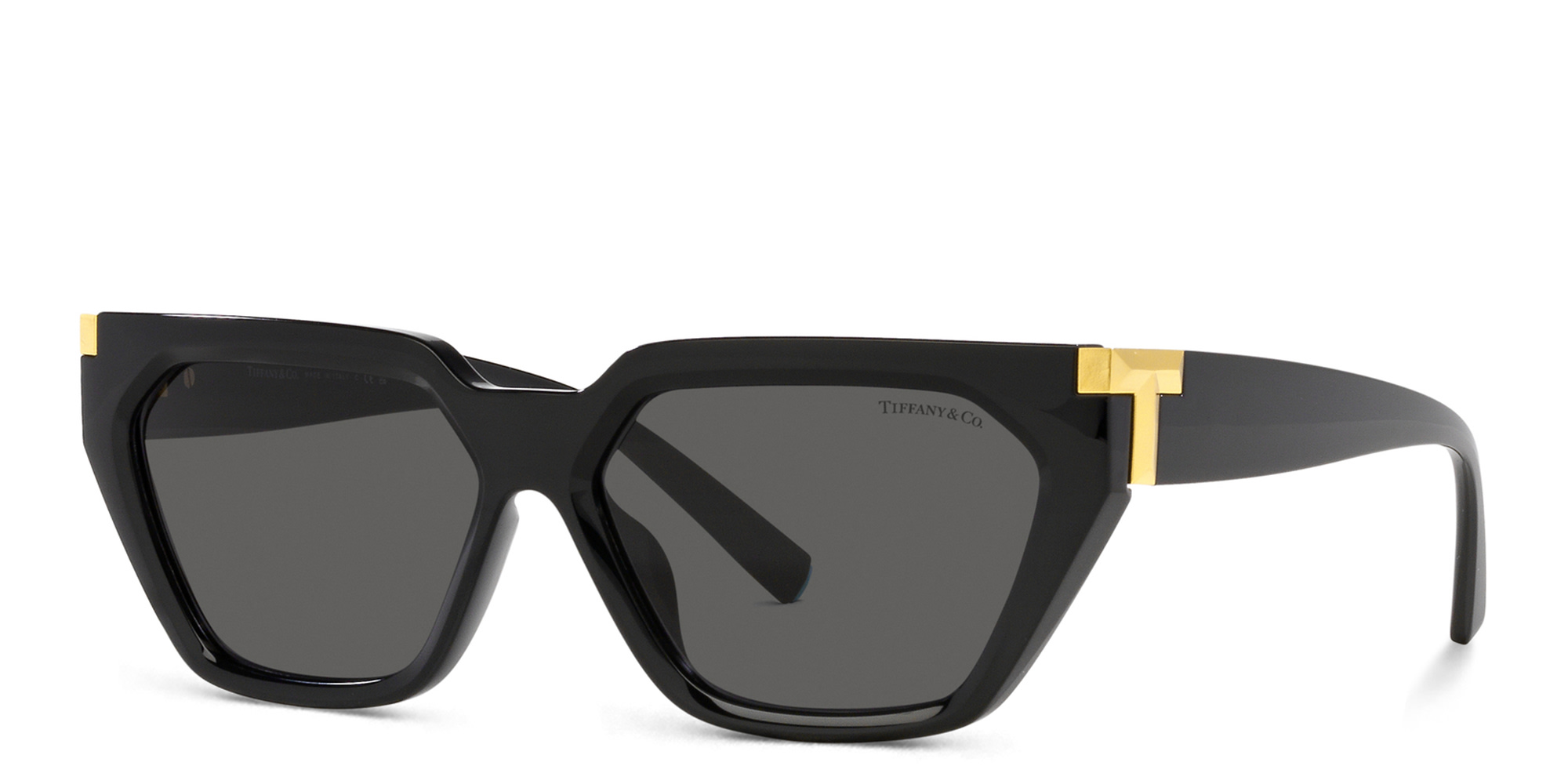 TIFFANY Irregular Sunglasses in Black – Product Photo 2