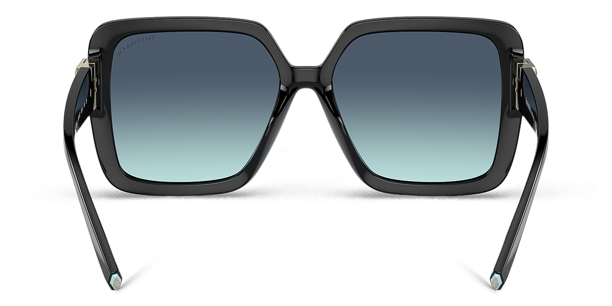 تسوق نظارات شمسية مربعة تيفاني أند كو بلون أسود أونلاين.