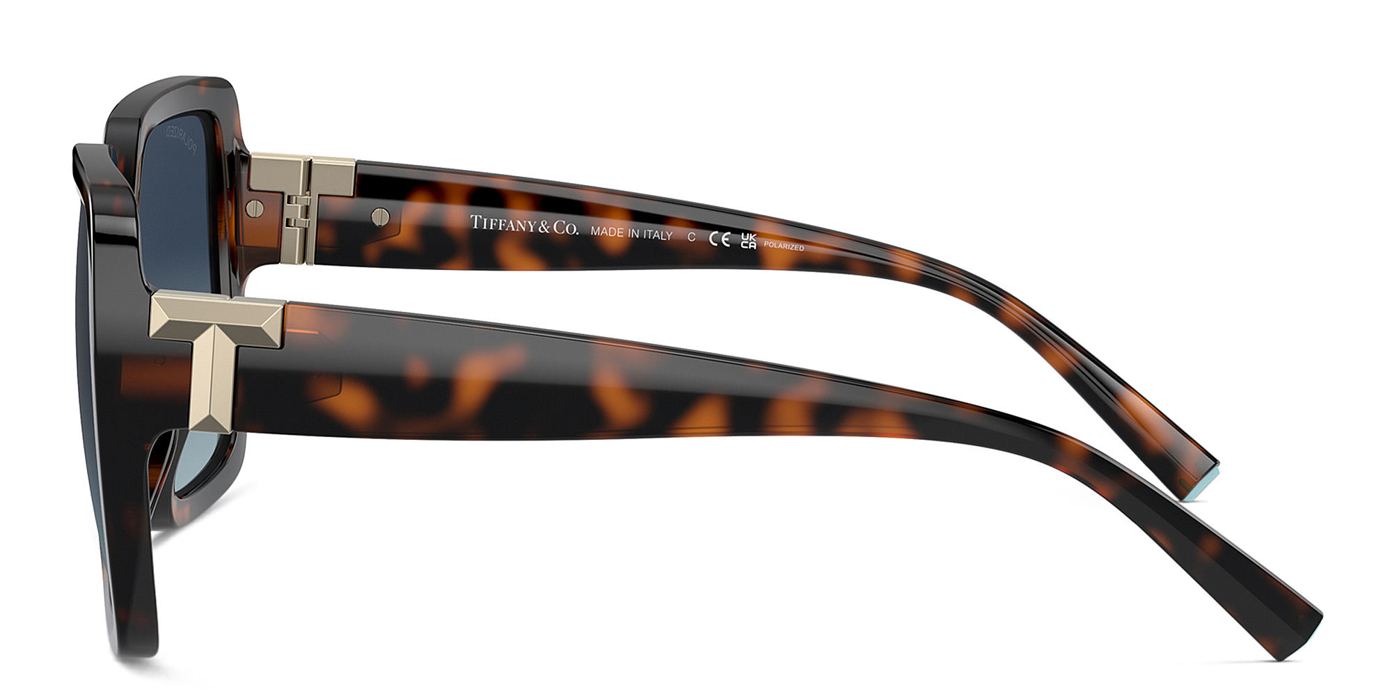 TIFFANY T Motif Oversized Square Sunglasses in Havana – Product Photo 3