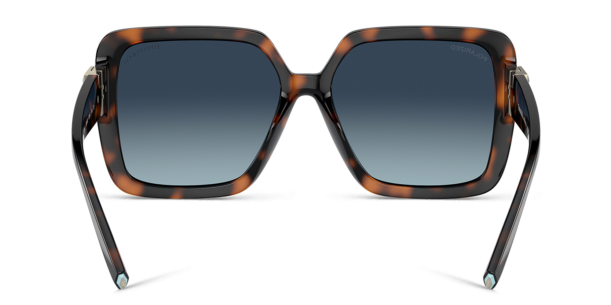 TIFFANY T Motif Oversized Square Sunglasses in Havana – Product Photo 4