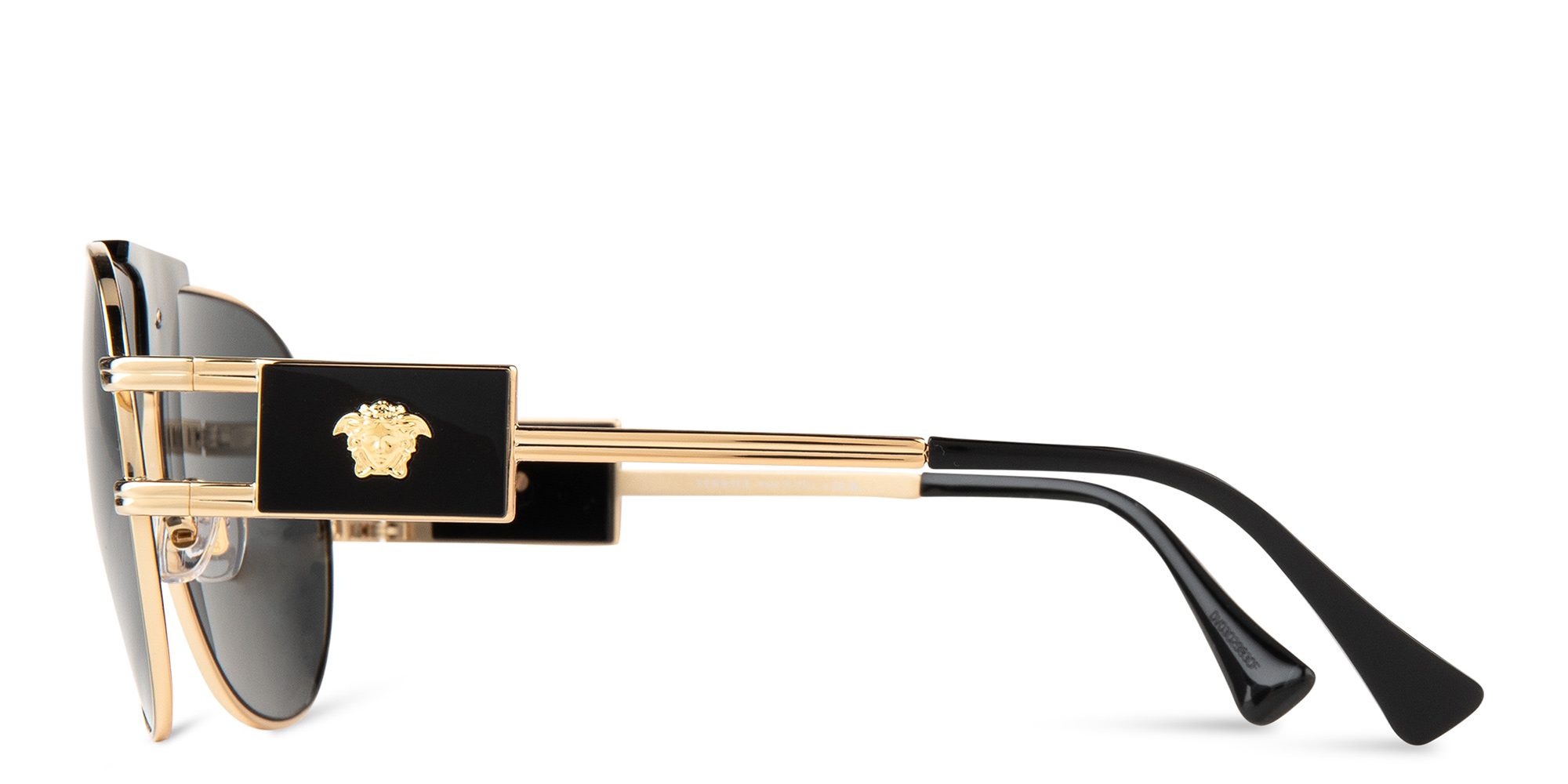 VERSACE Medusa-Embellished Pilot Sunglasses in Gold – Product Photo 3