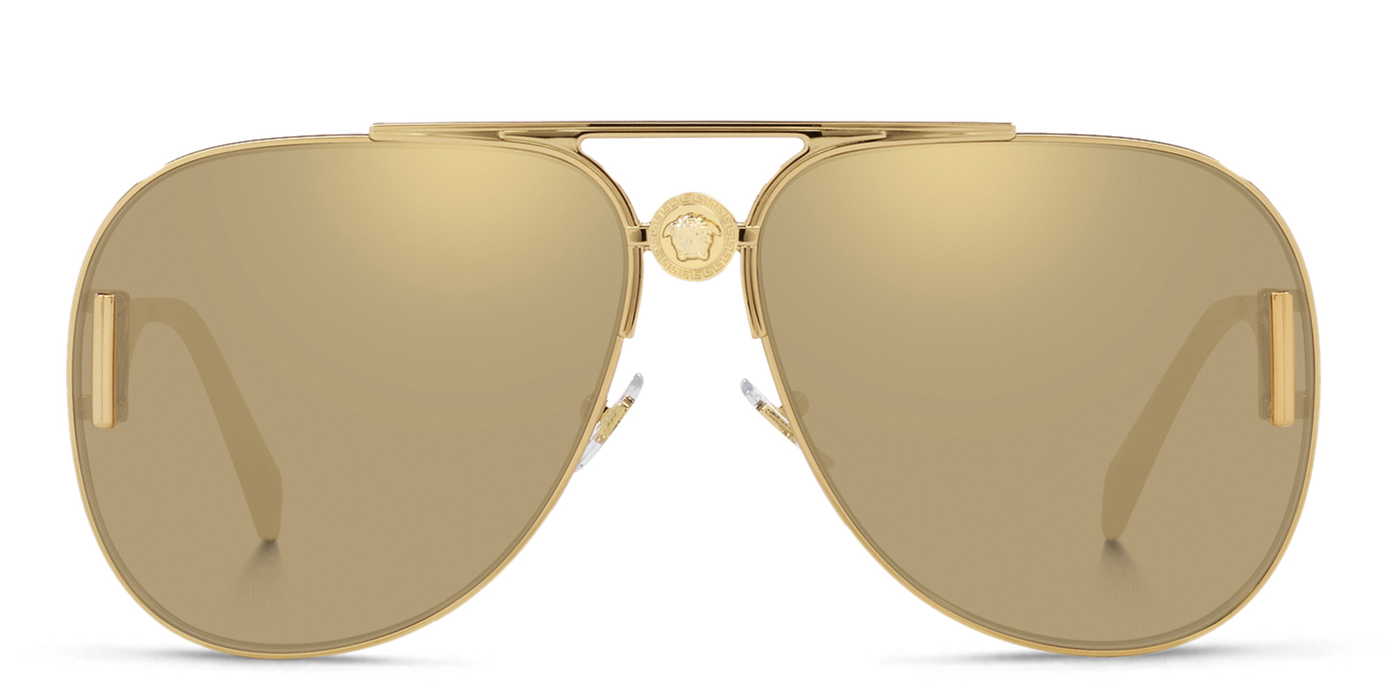 VERSACE Medusa Unisex Wide Pilot Sunglasses in Gold – Product Photo 1