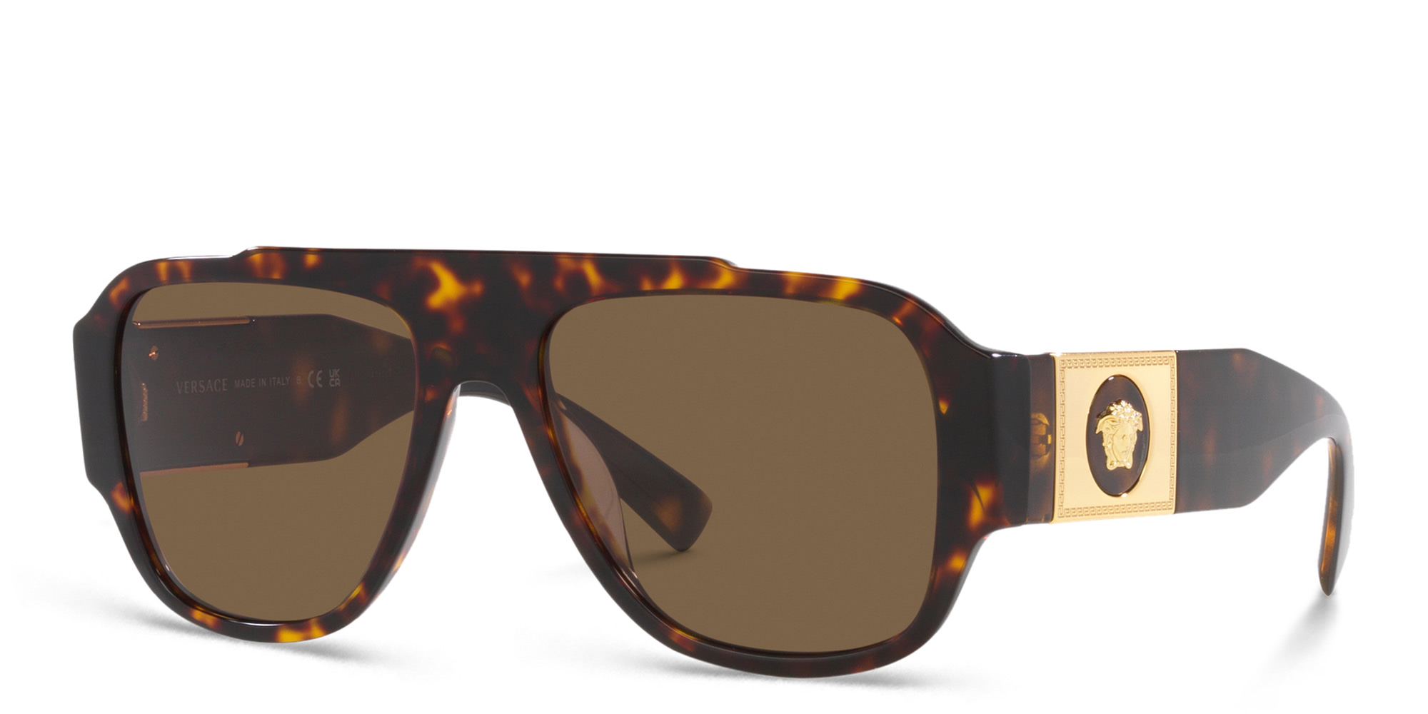 VERSACE Medusa Square Sunglasses in Havana – Product Photo 2
