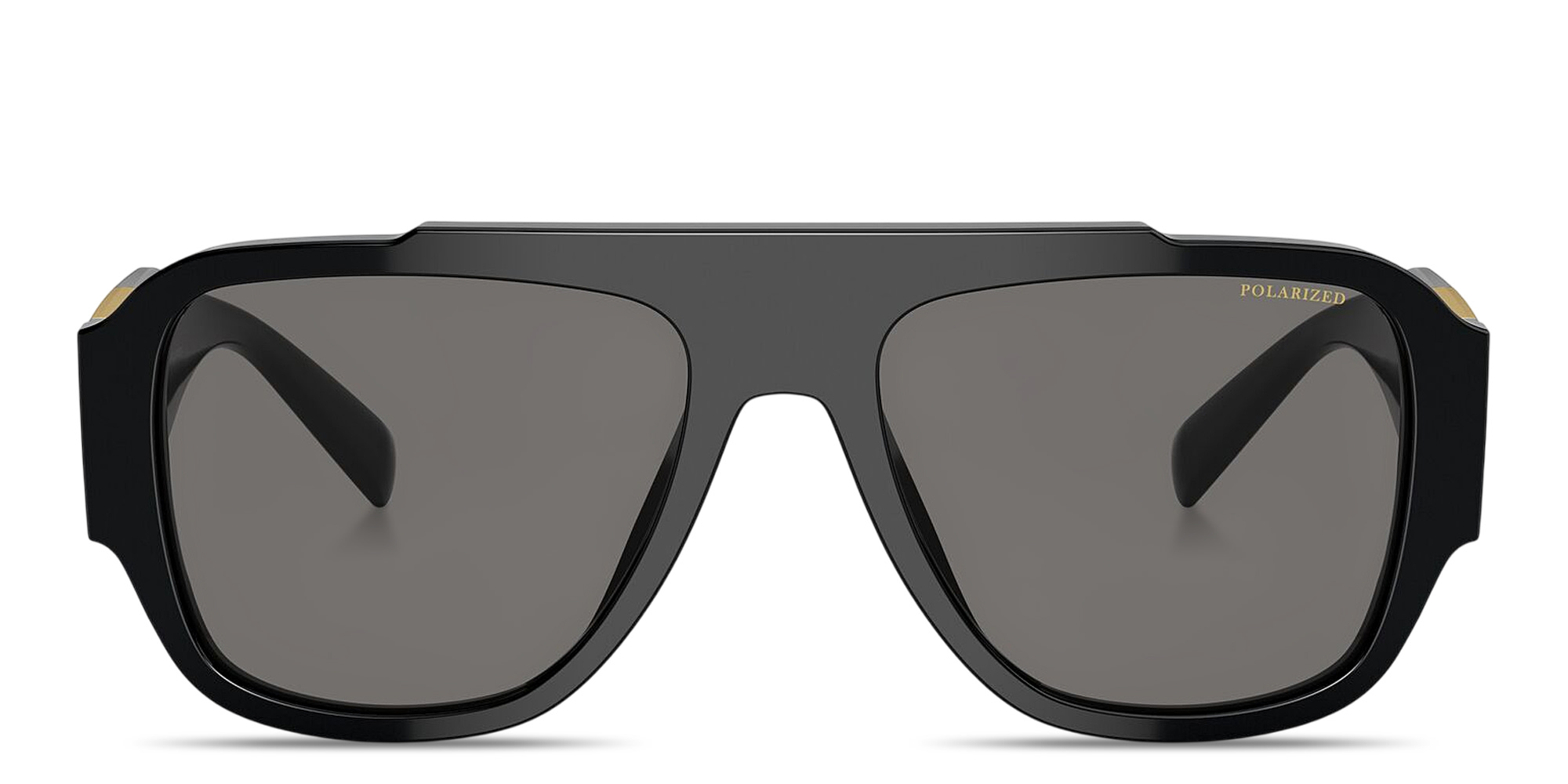 Shop VERSACE Medusa Pillow Sunglasses in Black online.