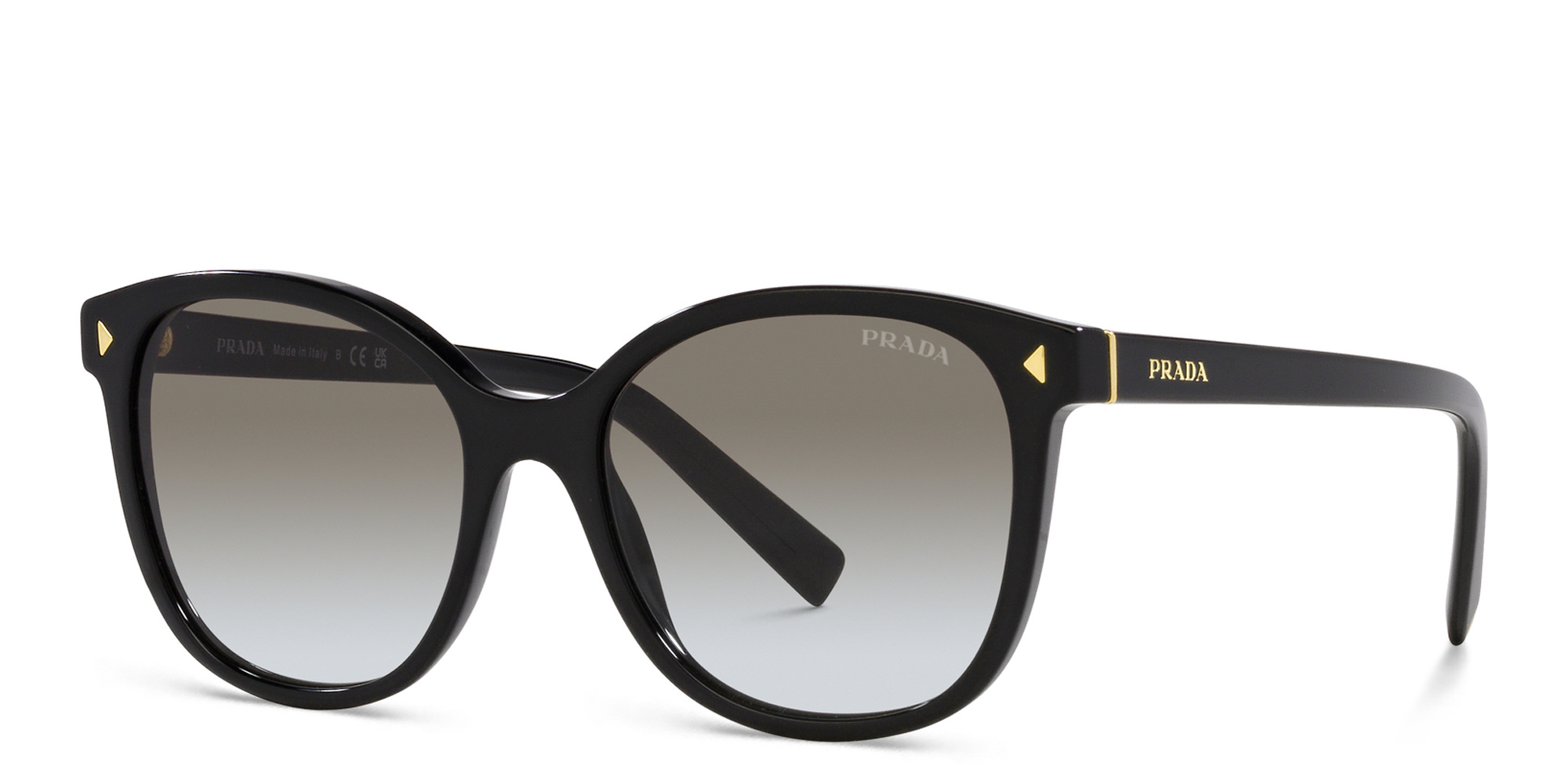 Shop PRADA Square Sunglasses in Black online.