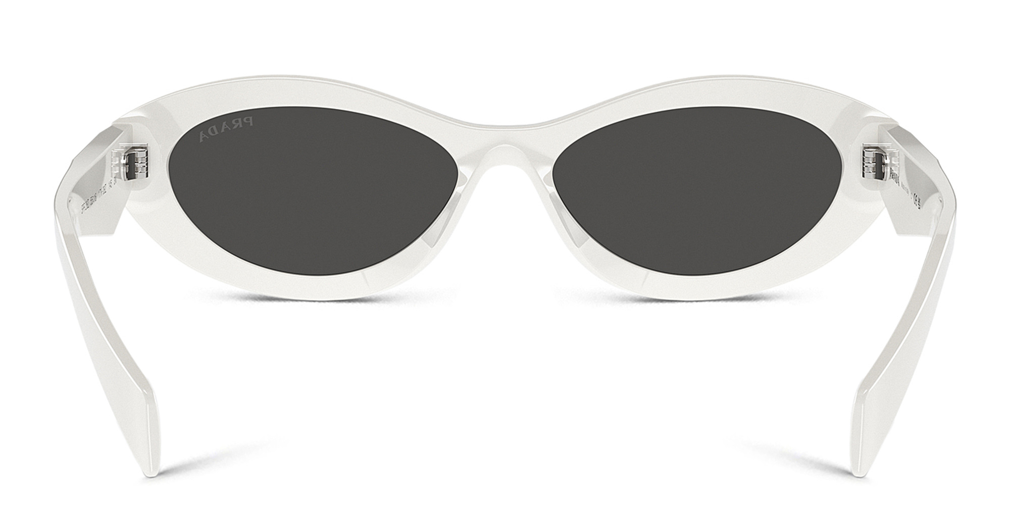 Shop PRADA Irregular Sunglasses in Talc online.