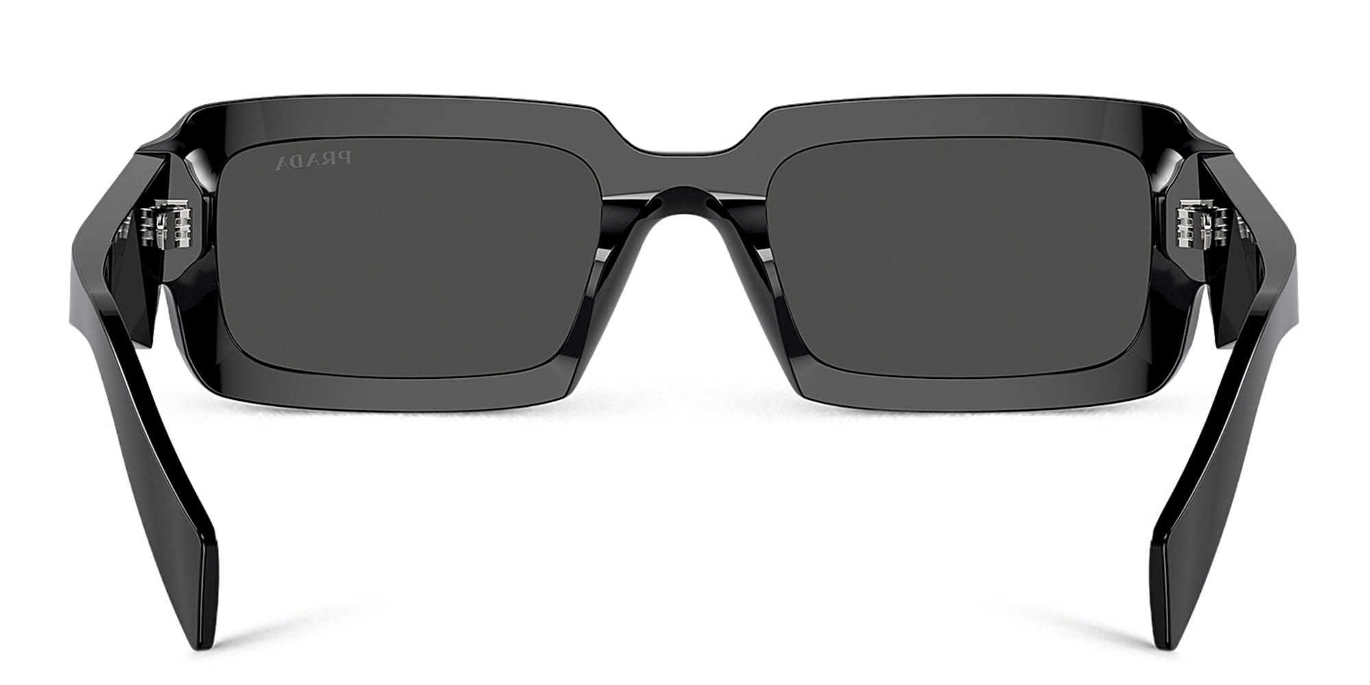 نظارات شمسية مستطيلة من برادا بلون أسود - صورة المنتج 4