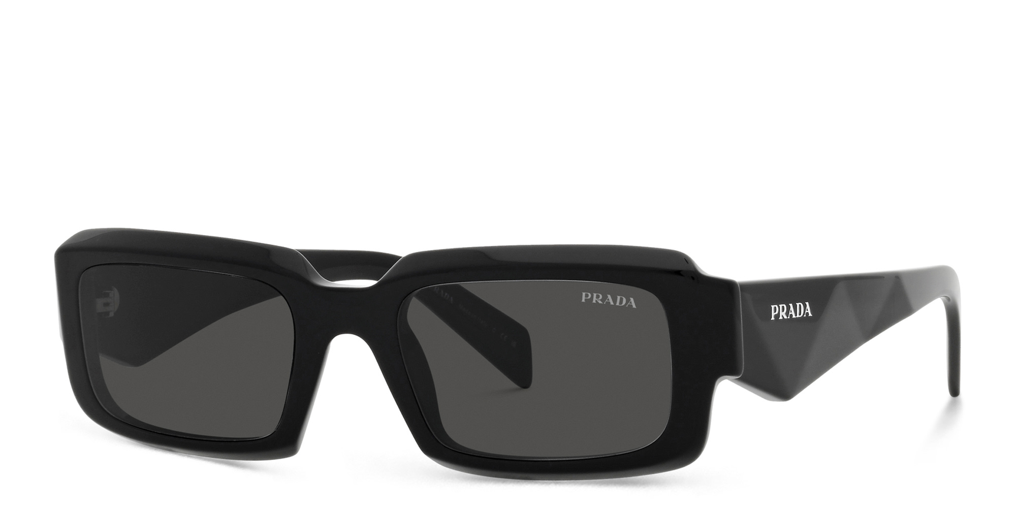 PRADA Rectangle Sunglasses in Black – Product Photo 2