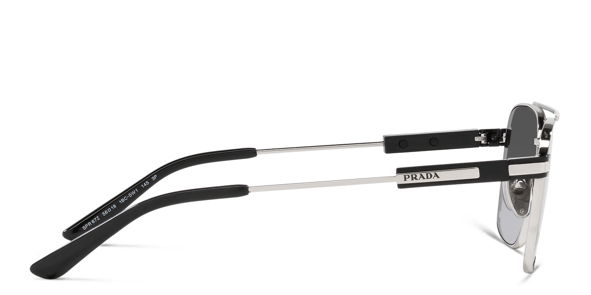 PRADA Pillow Sunglasses in Silver – Product Photo 3