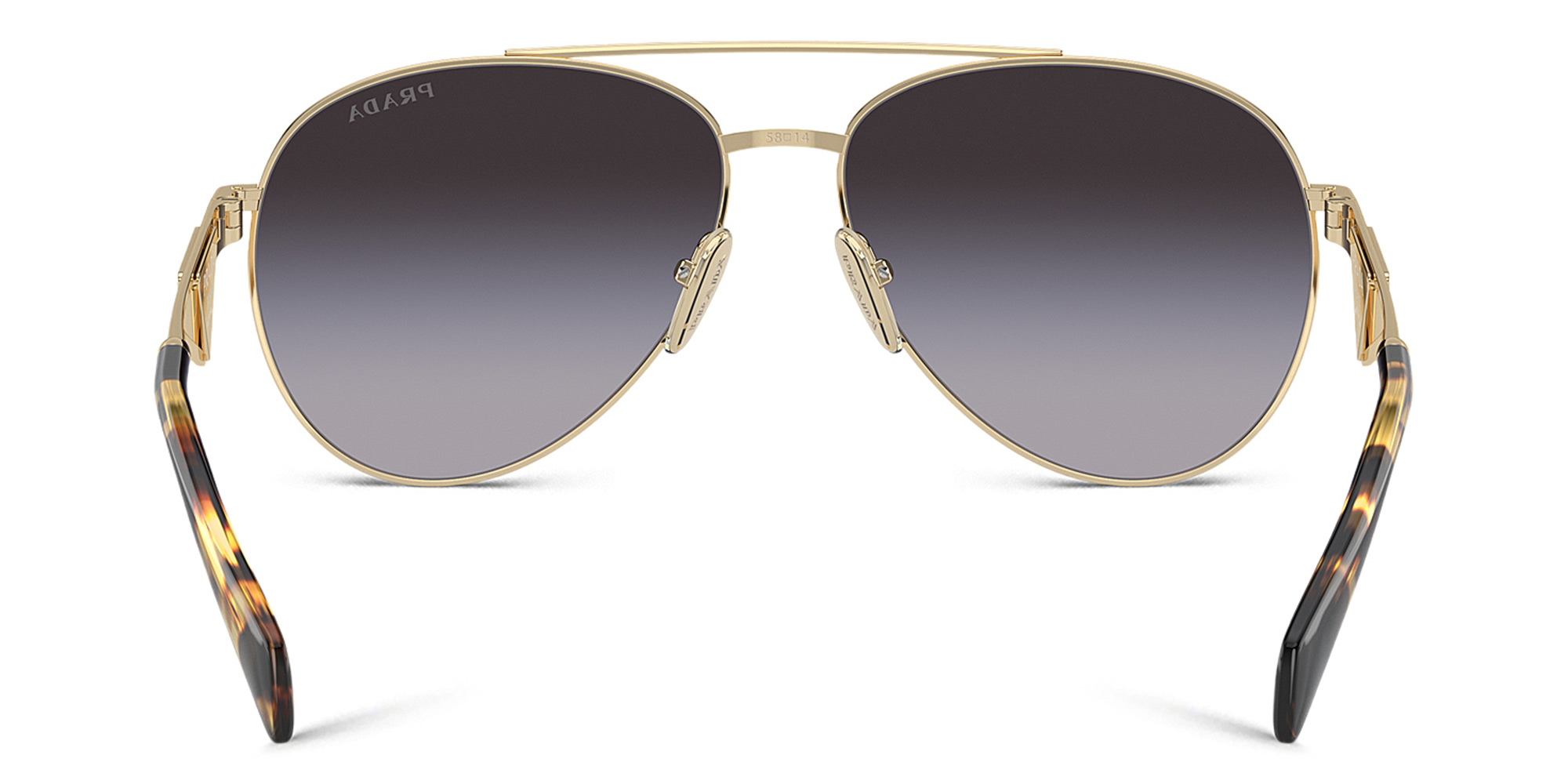 PRADA Pilot Sunglasses in Pale Gold – Product Photo 4