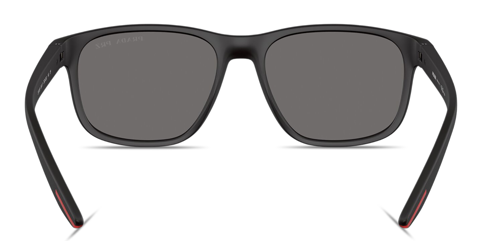 Shop Prada Linea Rossa Logo Signature Pillow Sunglasses in Black online.