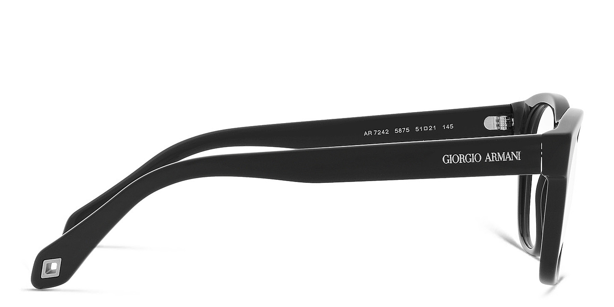 GIORGIO ARMANI Square Eyeglasses in Black – Product Photo 3