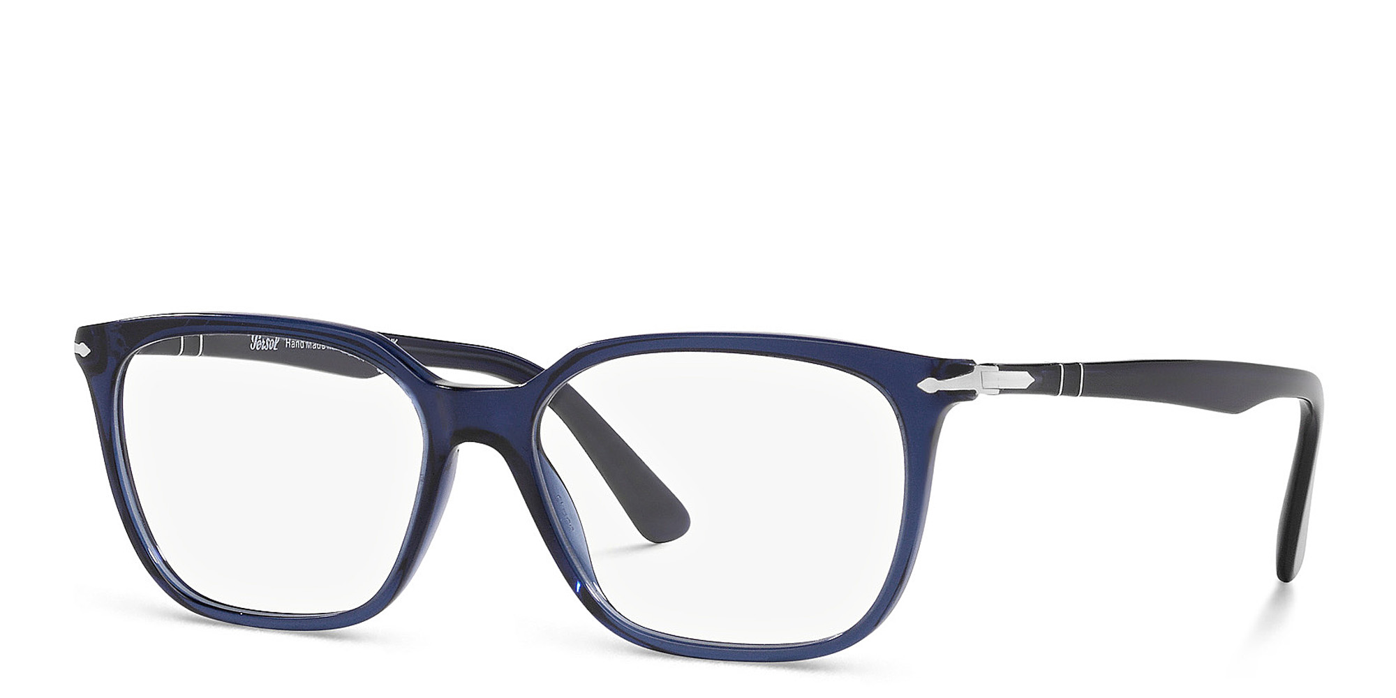 PERSOL Wide Rectangle Eyeglasses in Cobalto – Product Photo 2