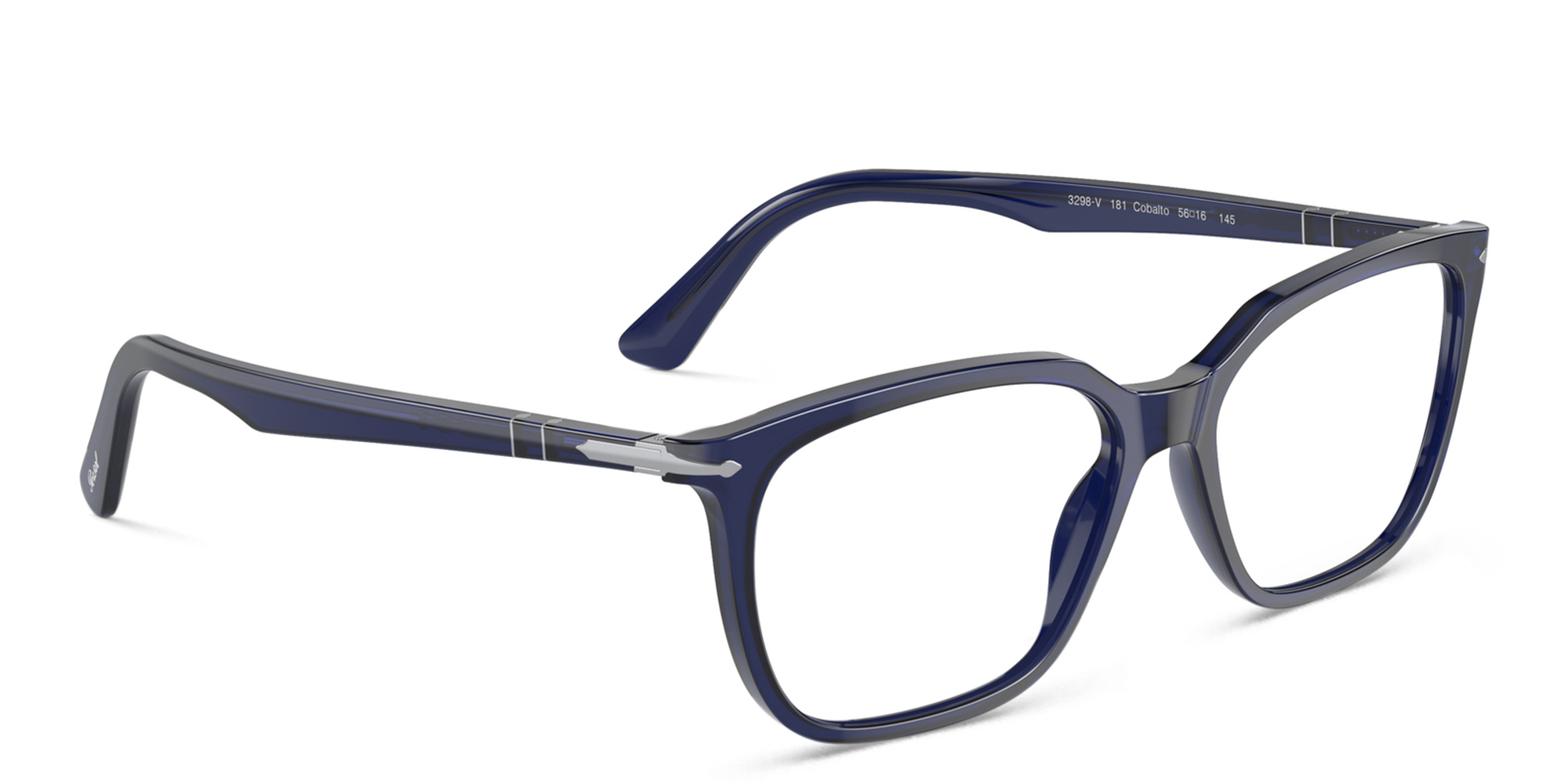 PERSOL Wide Rectangle Eyeglasses in Cobalto – Product Photo 4