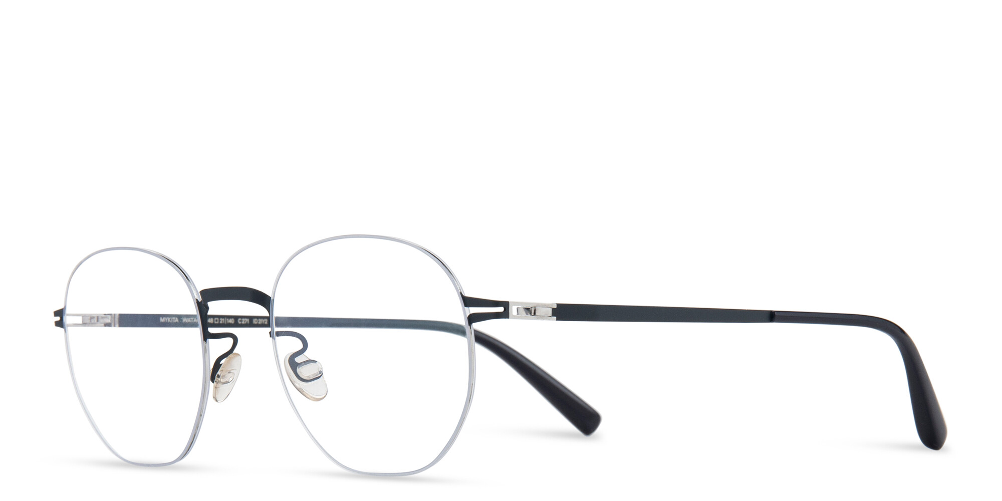 Shop MYKITA Unisex Wataru Rimless Round Eyeglasses in Silver online.
