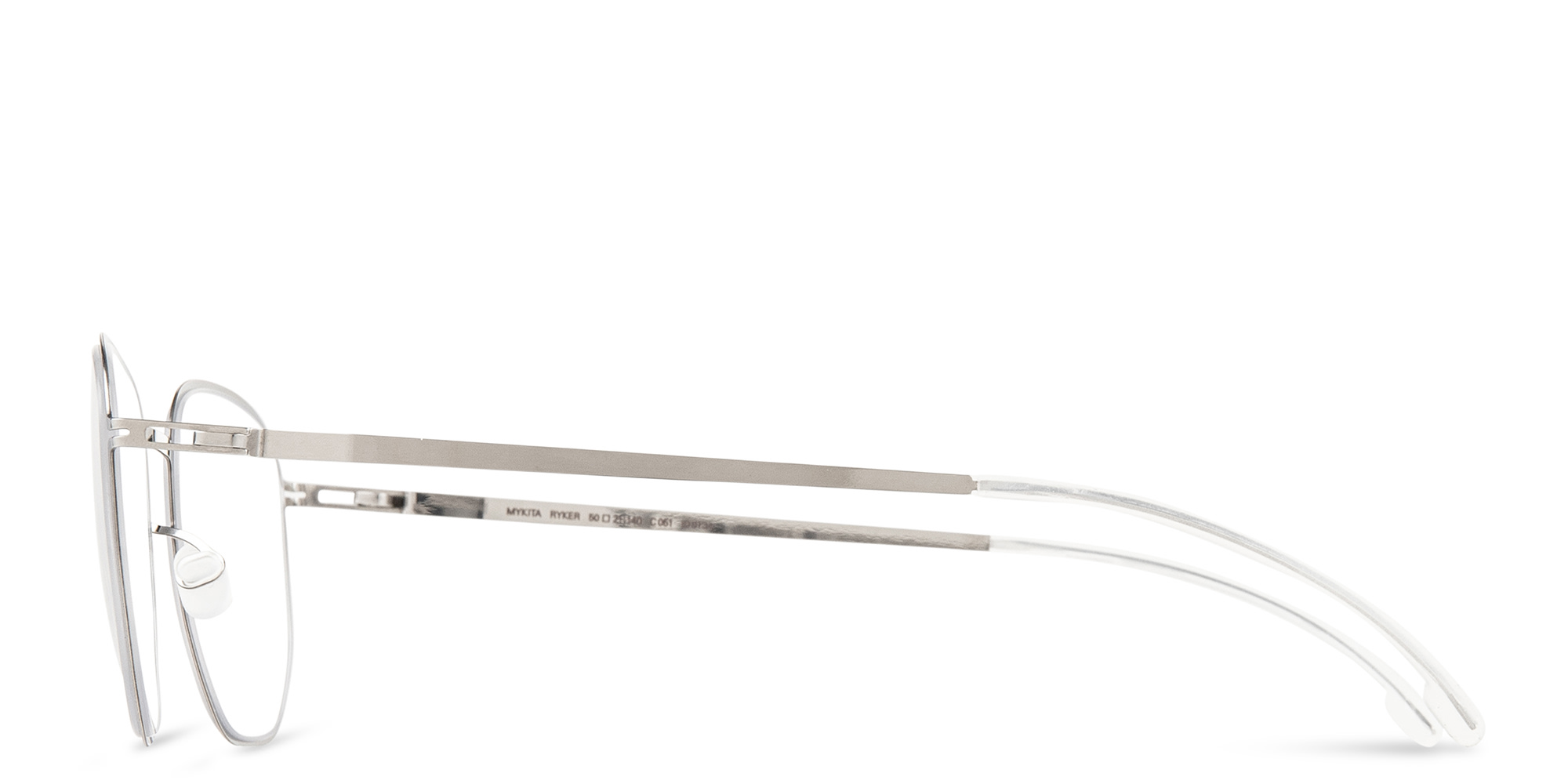 Shop MYKITA Ryker Unisex Round Eyeglasses in Silver online.