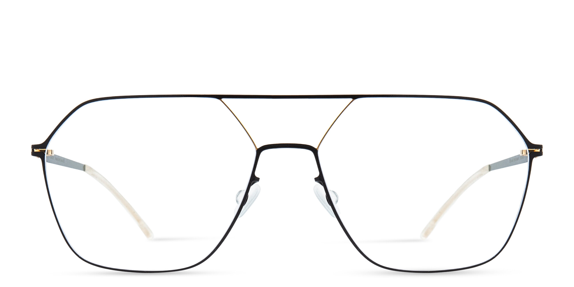 Shop MYKITA Unisex Jelva Wide Aviator Eyeglasses in Black online.