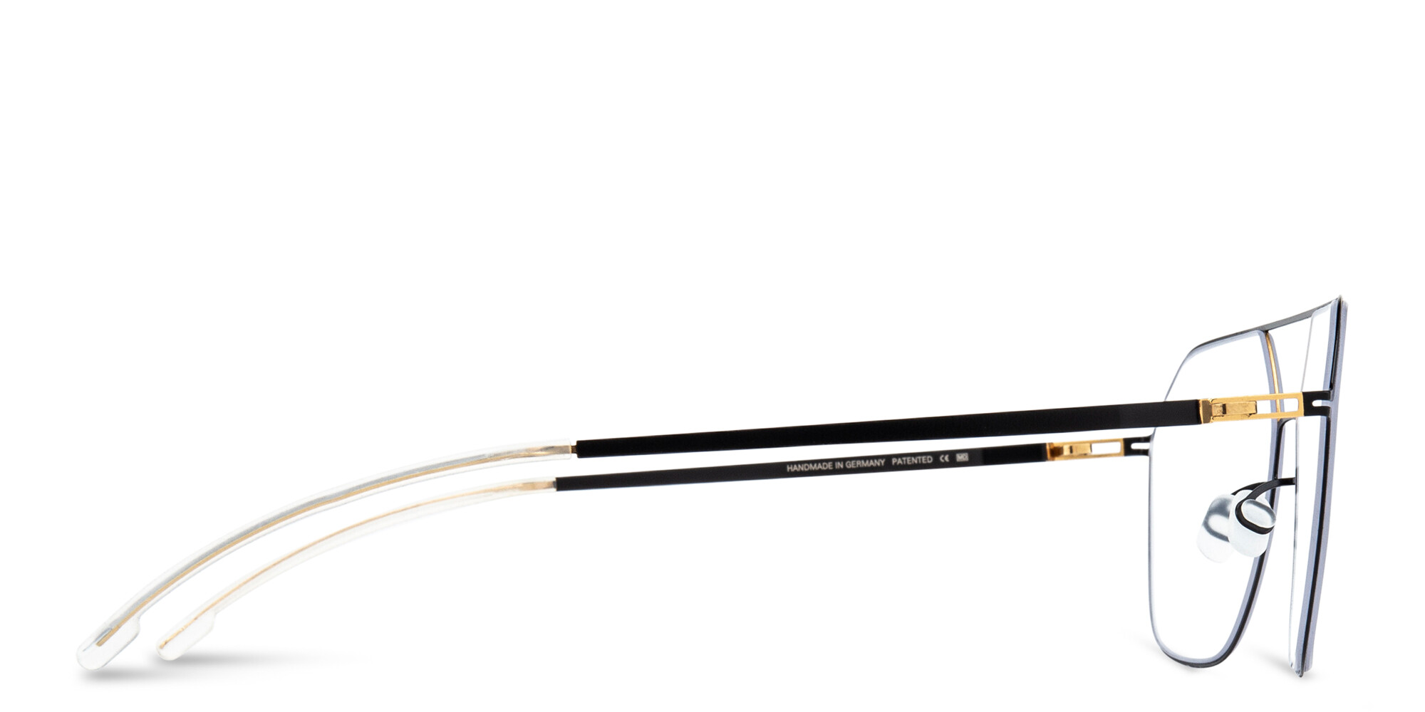 Shop MYKITA Unisex Jelva Wide Aviator Eyeglasses in Black online.