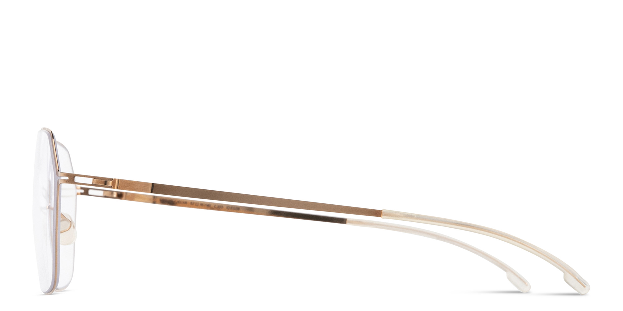 MYKITA Unisex Jelva Wide Aviator Eyeglasses in Beige – Product Photo 3