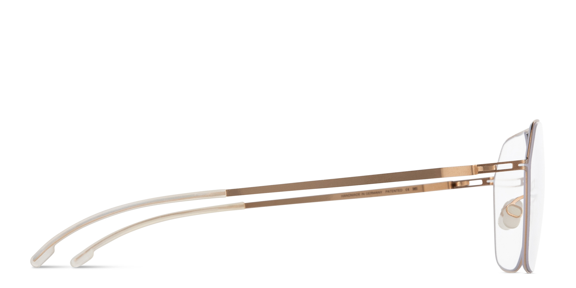 MYKITA Unisex Jelva Wide Aviator Eyeglasses in Beige – Product Photo 4