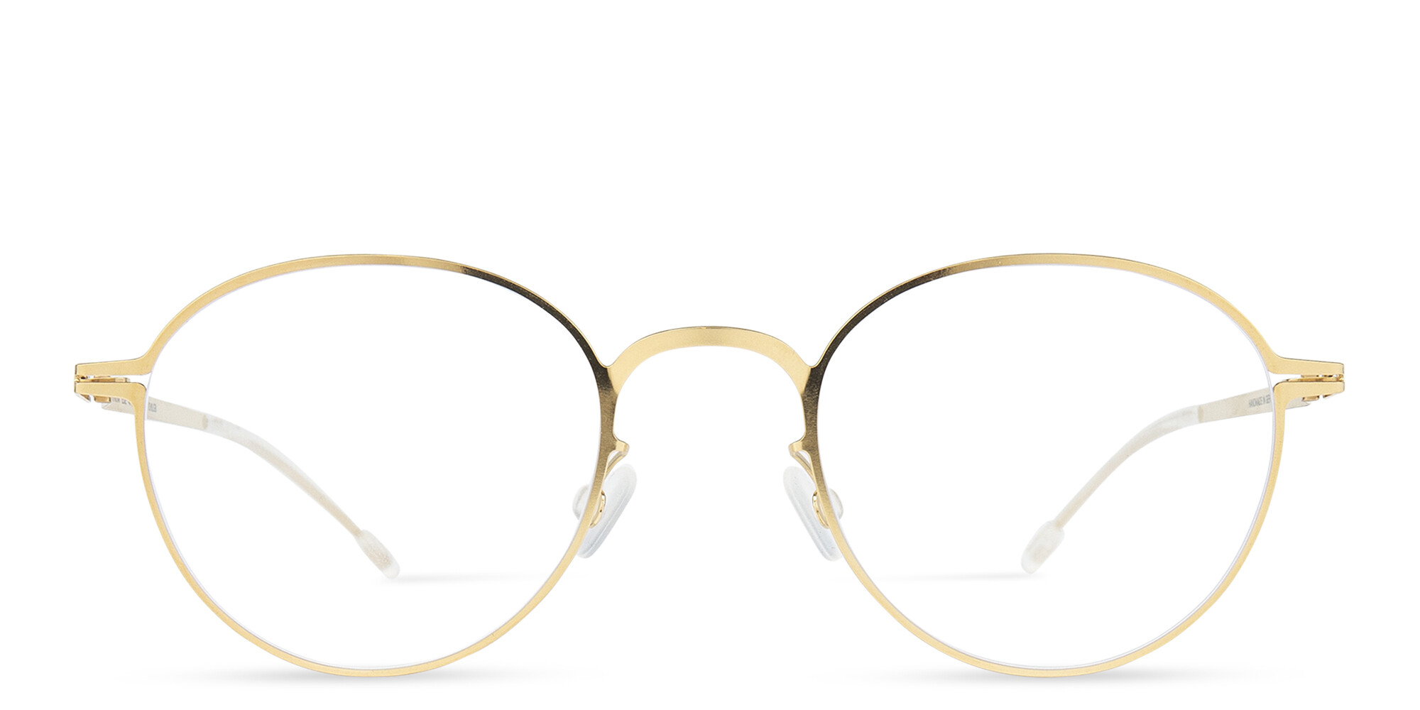 Shop MYKITA Unisex Ede Round Eyeglasses in Gold online.